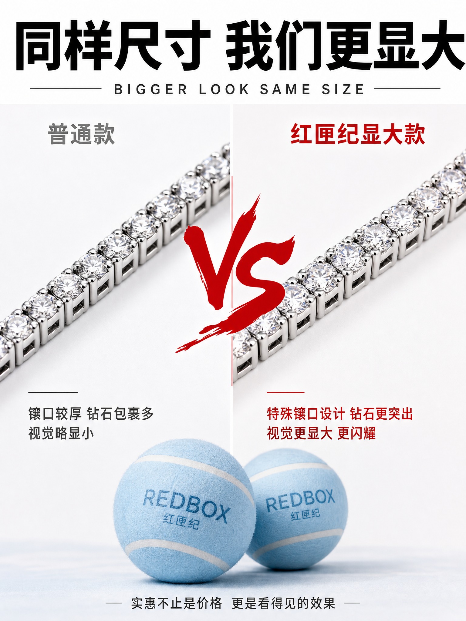 [商品] 使用新的产品图18K培育钻网球手链；核心修正：细款单… - 图片创意预览