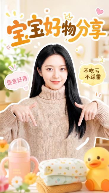 宝宝好物分享海报预览效果
