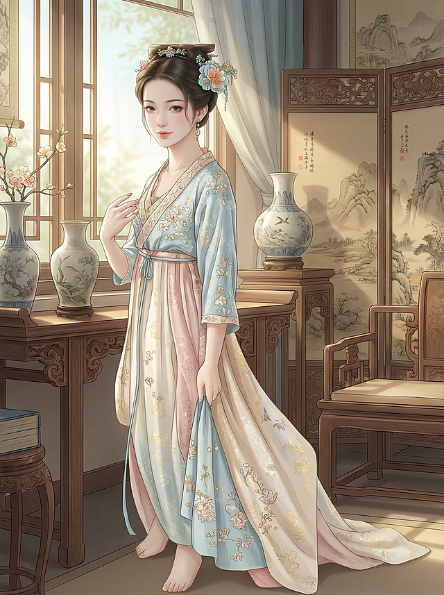 请将图片渲染成高清彩色立体图，背景采用宋代家居。