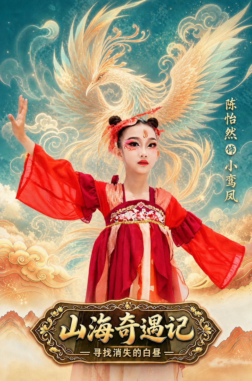 将第二张图中的小女生完整抠出，半身放大，面部清晰，保留她的原始… - 图片创意预览