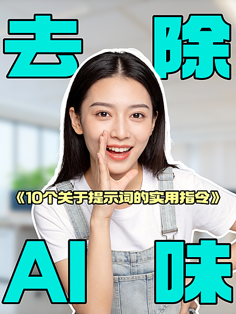 知识付费AI工具提示词语言指令使用指南科普吸睛大字风小红书封面