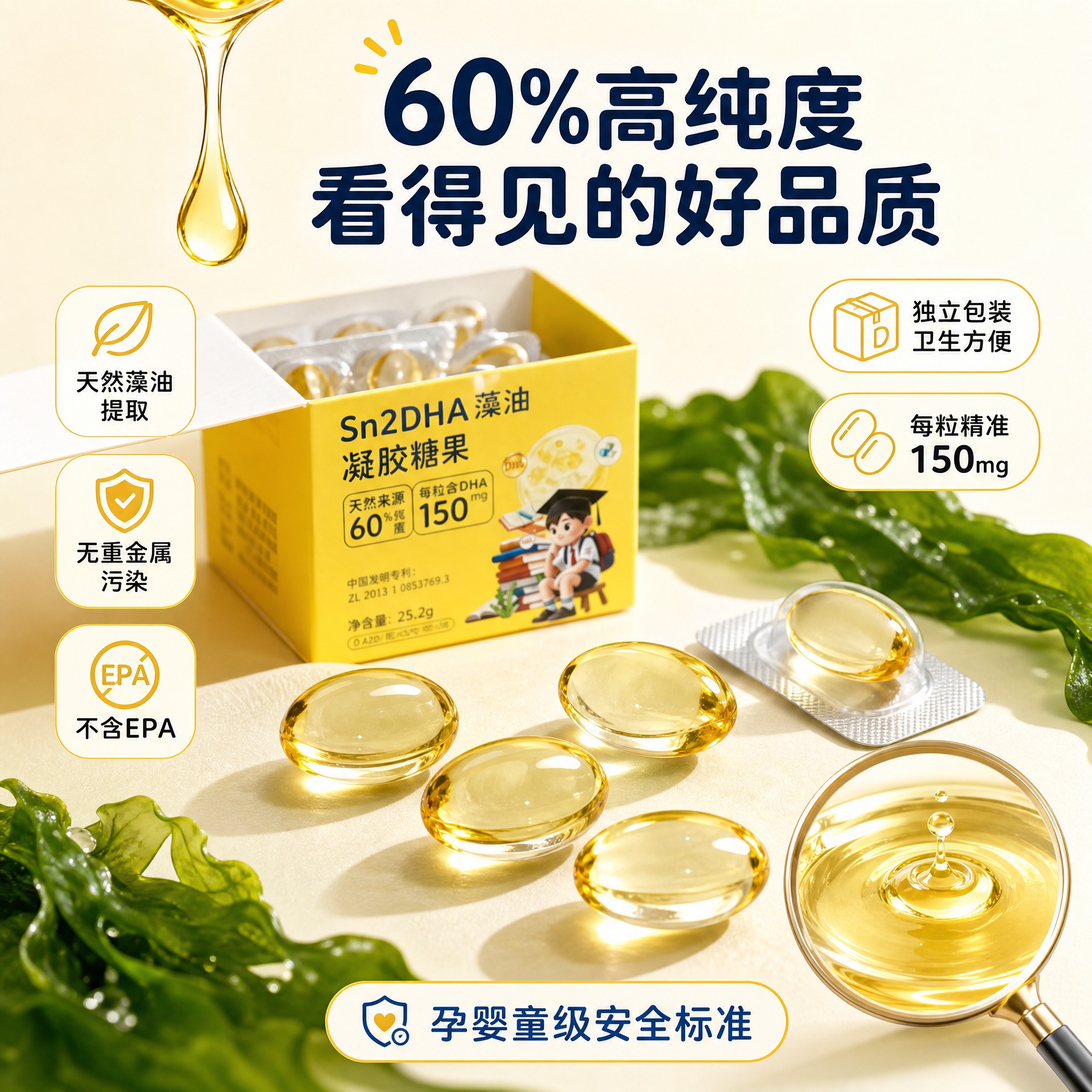 [主图-3] 材质细节图 展示藻油纯度和凝胶糖果品质 [统一基… - 图片创意预览