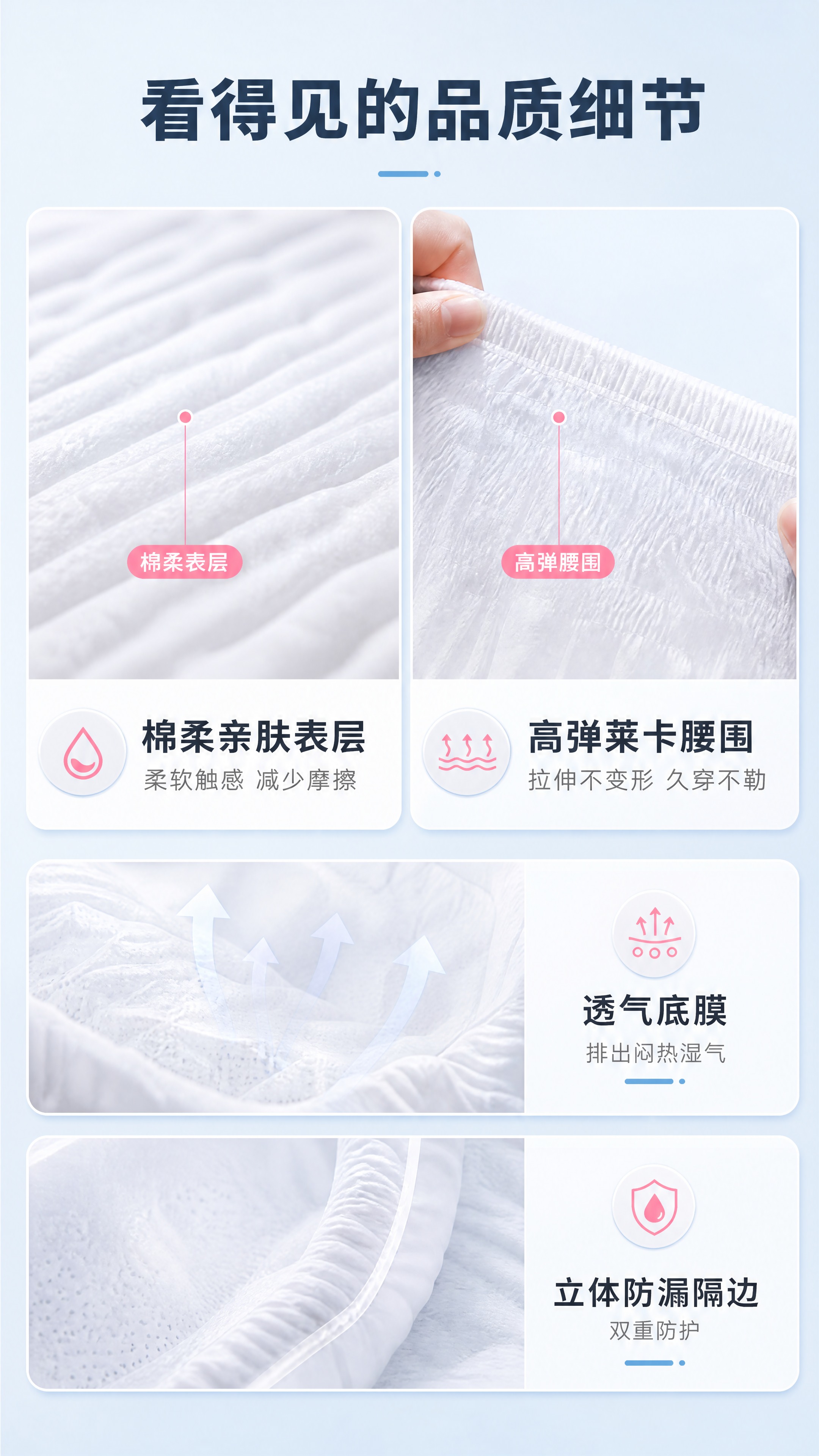 [商品] 使用【图1】白色内裤型成人拉拉裤；保留内裤式一体结构… - 图片创意预览