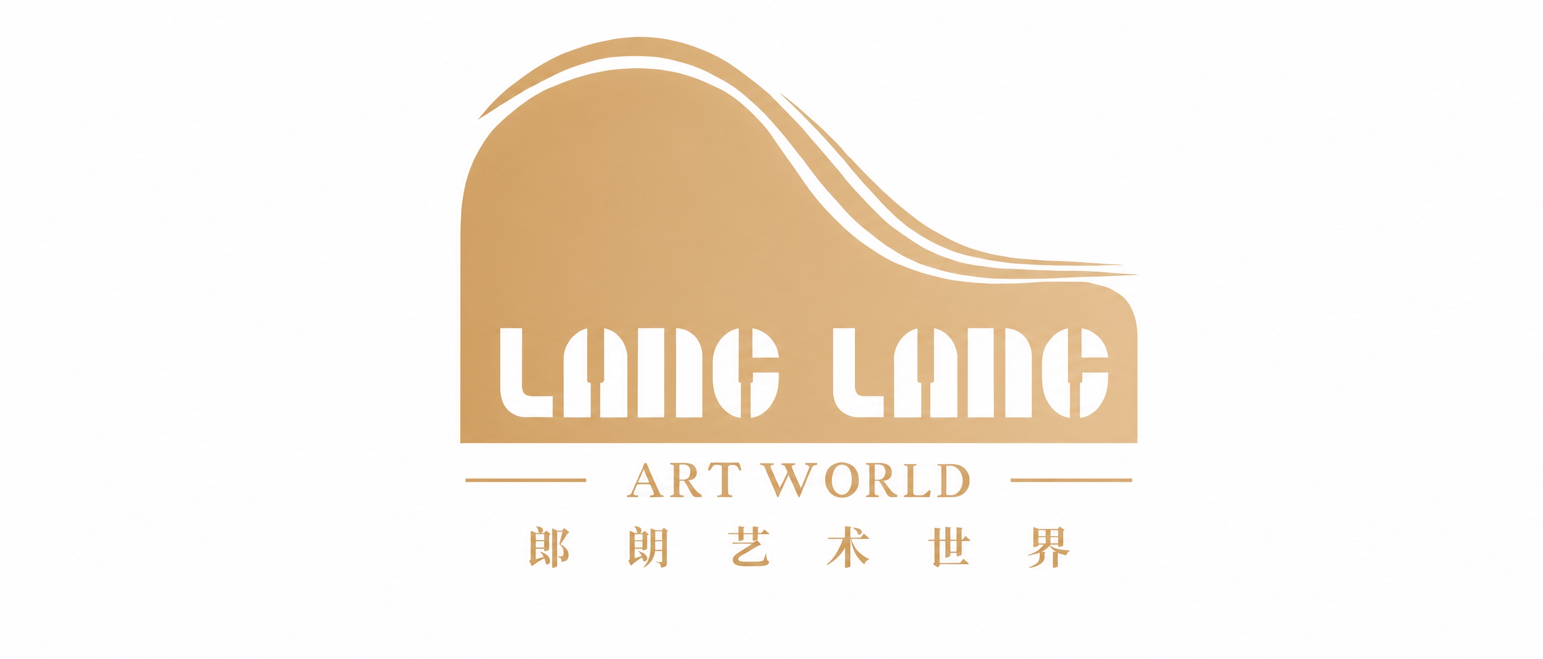 按照参考图原样生成，金色钢琴造型logo，包含白色英文LANG… - 图片创意预览