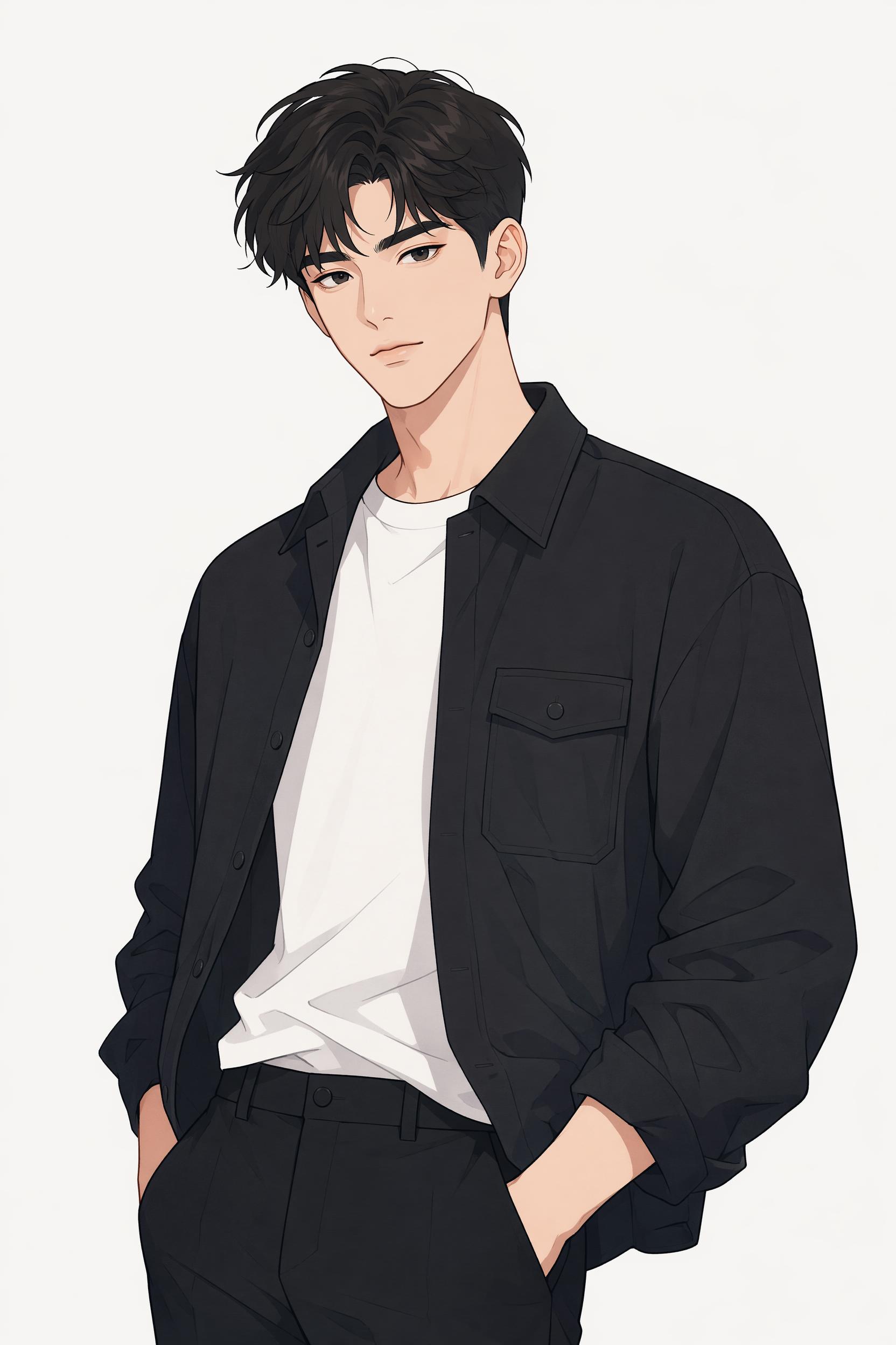 2D男性人物插画，平面风格，人物造型清晰，整体干净整洁 - 图片创意预览