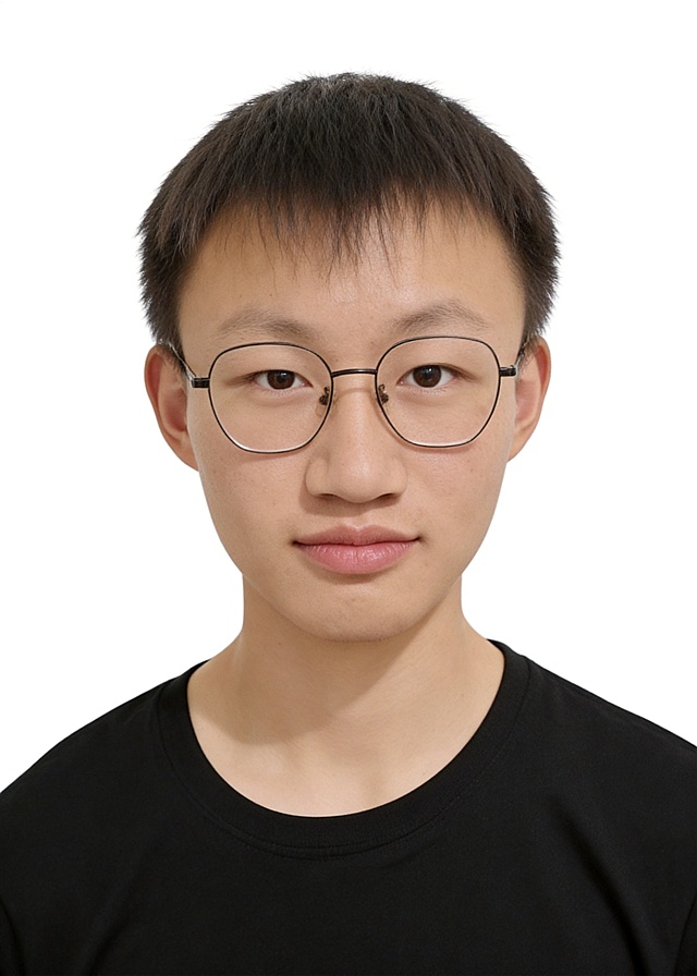 保留第一张图中人物发型、脸型、年龄特征生成标准样式纯正面证件照;人物主体严格居中,头部大小与位置严格对齐第二张图,双肩水平平衡,面部中轴线对齐画面中心,正视前方;标准证件照构图,人物绝对居中;头顶上方距离上边缘高度10%,下巴距离画面下边缘高度30%,人物主体占比约68%;肩部平展与画面水平轴平行;头部占比严格对齐第二张图;提亮肤色,消除暗沉,清透裸妆,隐形毛孔,均匀肤色,唇色自然提亮;肤色白皙细腻,肤质呈现匀净哑光质感(自然白皙);轻透裸妆+重点提亮;唇色润泽(半哑光质地);眼神澄澈,看向镜头,气质自信,嘴角微微上扬表情自然;耳廓可见度一致;肩部平展,肩线与画面水平轴平行;头肩比例协调呈现;免冠,不戴帽子,无头饰,无发带,佩戴眼镜,眼镜无反光,保留面部瑕疵,穿着纯黑色圆领短袖T恤,标准焦段50mm,纯正面,入境范围头部至胸部以上区域,F/4光圈(兼容F/2.8-F/4区间),平视视角(镜头与人物视线完全齐平),正视视图;人物绝对居中(居中构图),位于画面中心;严格限定标准证件照规格;视线水平(瞳孔连线与画面水平线平行);双耳对称露出,双肩水平且平衡,头部占比严格对齐垫图,禁止大头照(画面铺满画布,无边框留白);柔和正面顺光均匀柔光,面部明亮无硬影,背景均匀提亮,画质清晰,零噪点降噪;面部清晰;均匀柔和布光,无明显阴影,面部光影干净,柔光正面打光,自然光影过渡,皮肤质感细腻,哑光质感;背景亮度均匀统一;高清锐利画质,细节清晰可见;零噪点处理;色彩还原自然,专业证件照质感,高清人像质感,细腻皮肤纹理,严格按照第一张图内容生成,分辨率4K,极简纯白色背景,禁止裁切头顶,禁止额头被截,禁止超大头,禁止主体溢出画面,禁止偏头/倾斜,头顶上边距8-10%,头部高度60-68%,双眼高度56-58%,严格对齐第二张垫图,画面比例5:7