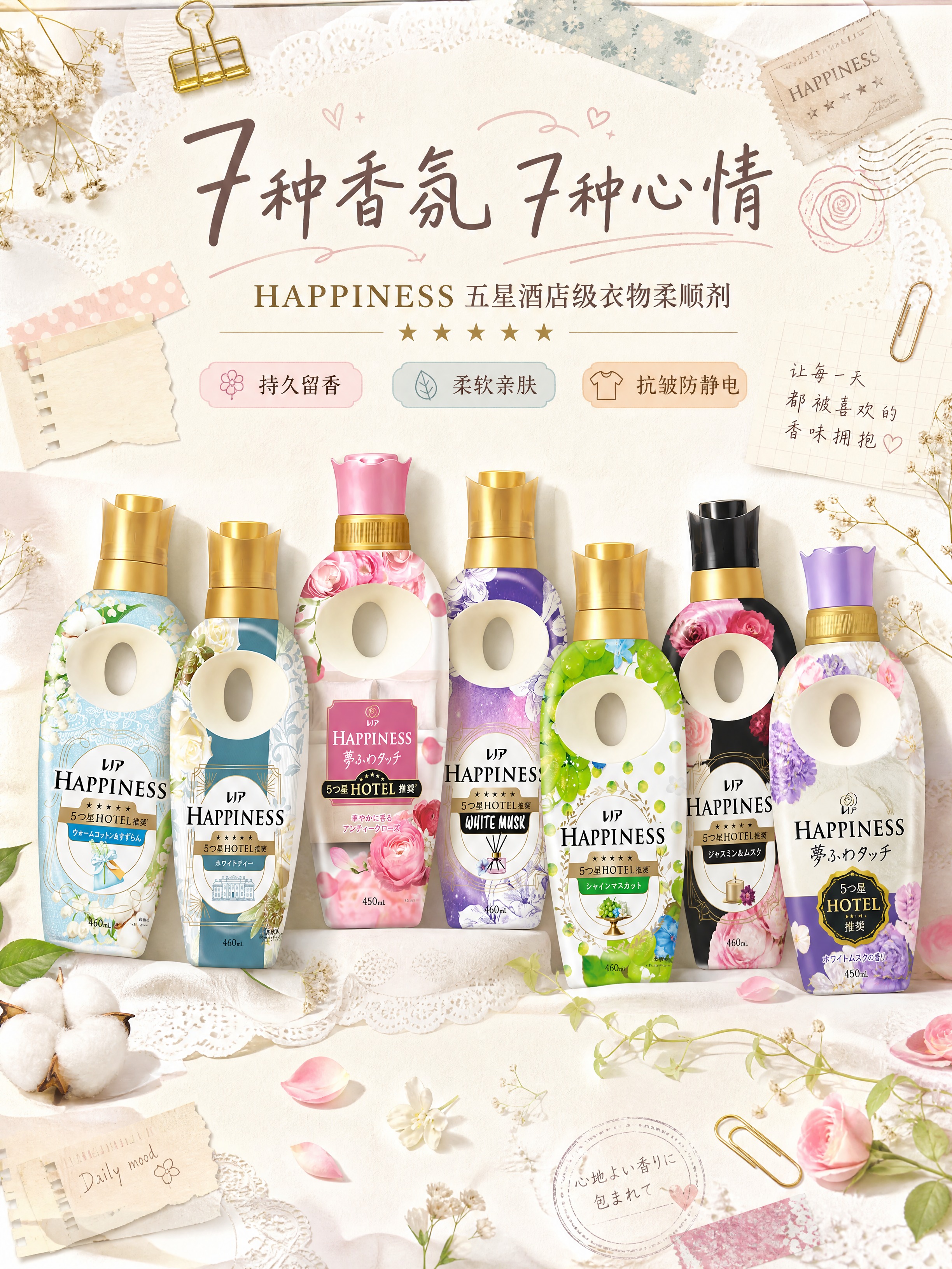 [商品] 使用【图1】铃兰棉花香、【图2】白玫瑰香、【图3】玫… - 图片创意预览