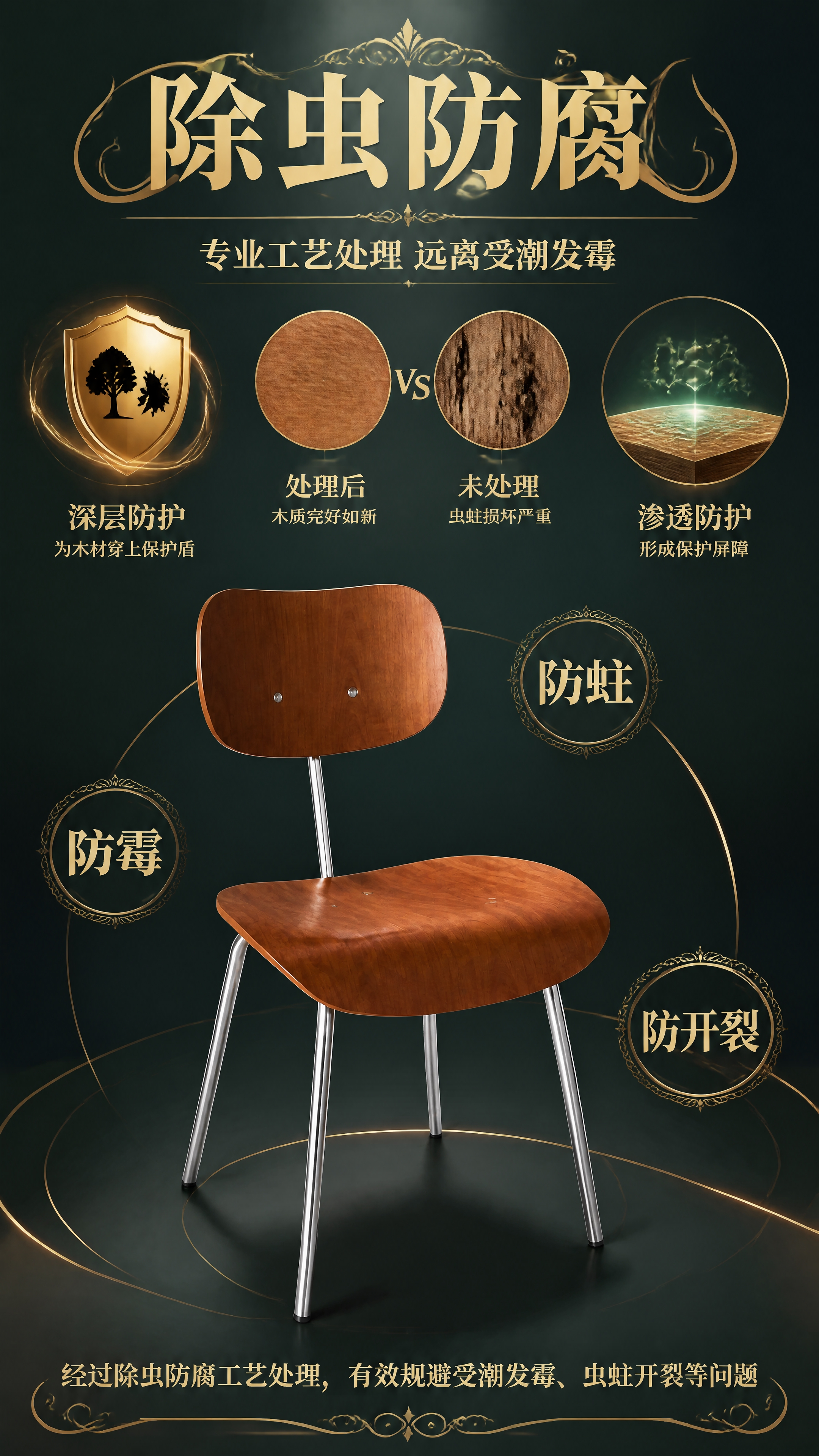 [第3张] 详情页工艺卖点页-除虫防腐工艺防霉防蛀防开裂。本张… - 图片创意预览