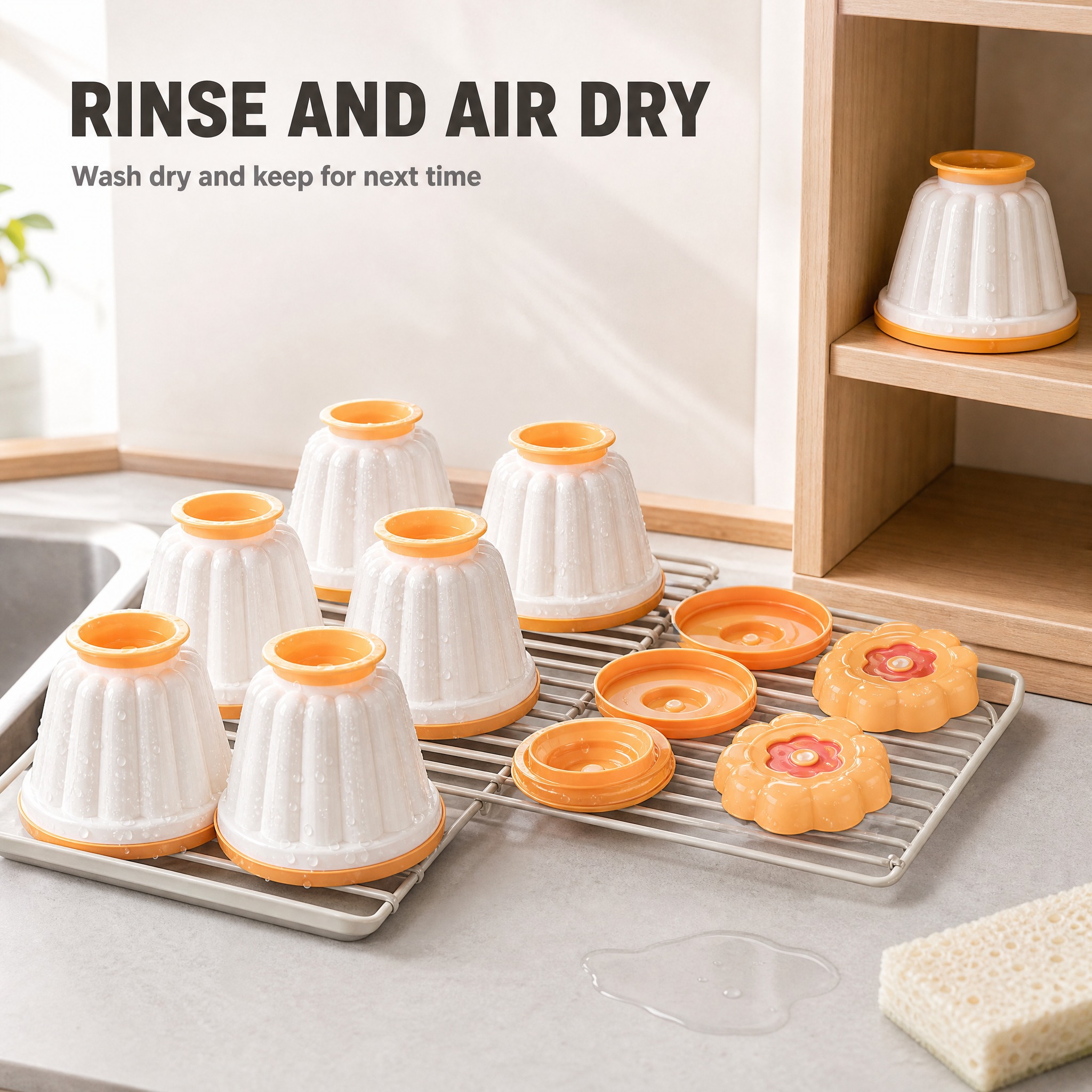 [主图-6] 8 Pcs Pudding Molds with… - 图片创意预览