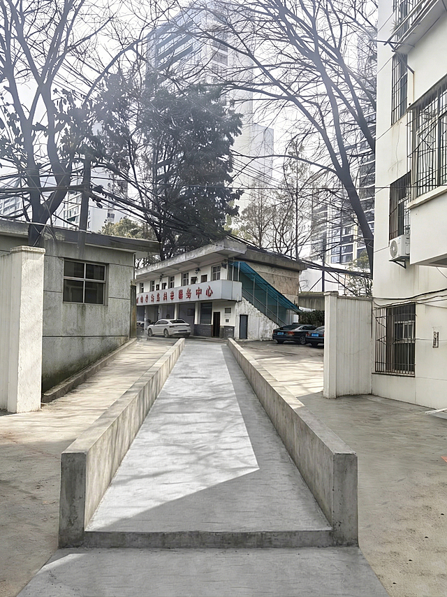 将图片中间的马路抬高，使其高于两侧马路，形成自然的高低差，保留图片所有其他细节不变，画面中不出现任何数字