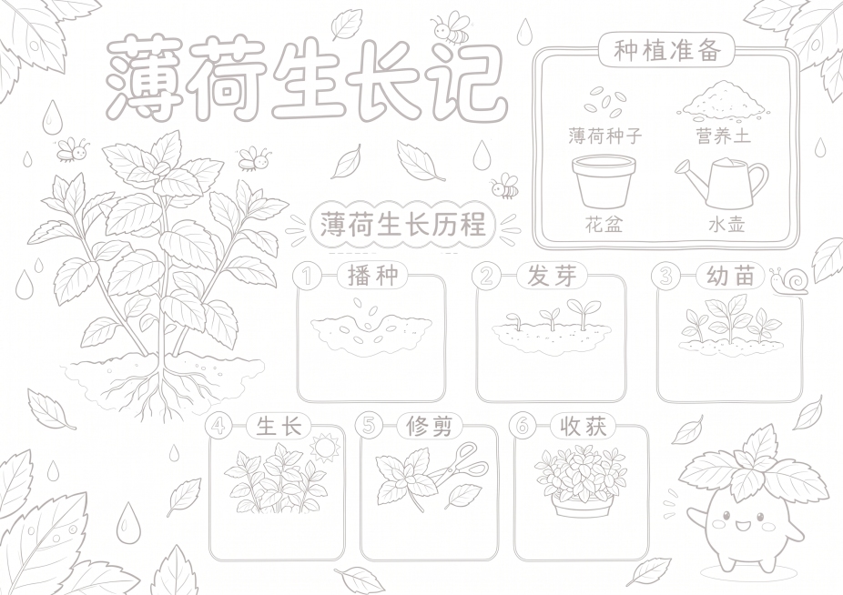 将浅色线稿图再次调浅，把所有灰色线条调整为更浅的淡灰色，保留完整的图案和文字结构，背景保持纯白色不变预览效果