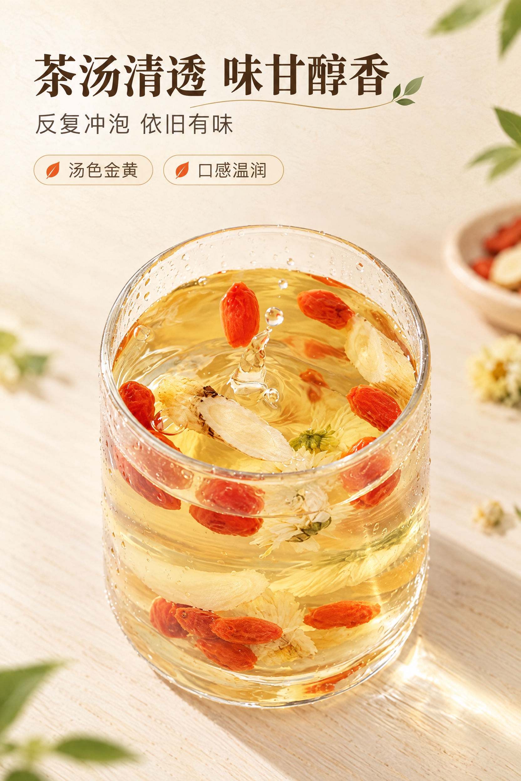 [商品] 使用【图4】玻璃杯冲泡成品图；保留玻璃杯形态、茶汤浅… - 图片创意预览