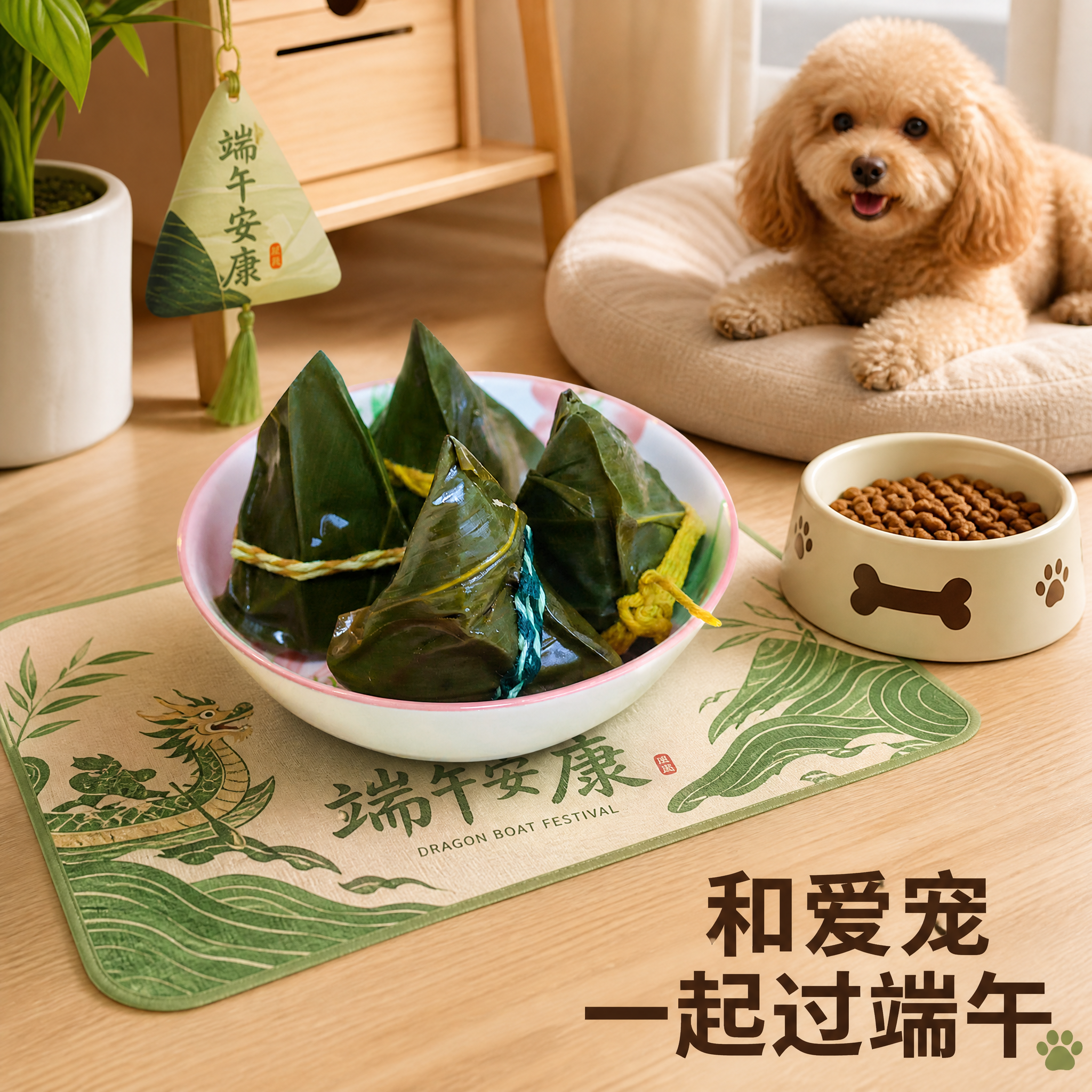 [主图-4] 宠物粽子适用场景展示图。保持产品外观（即物理结构… - 图片创意预览