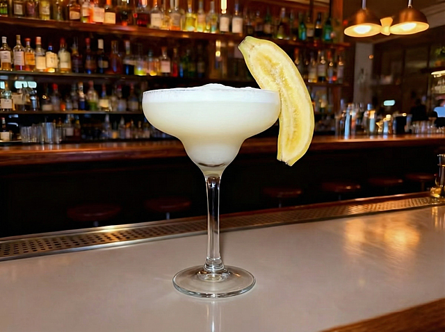 在图片的杯子上加入香蕉装饰