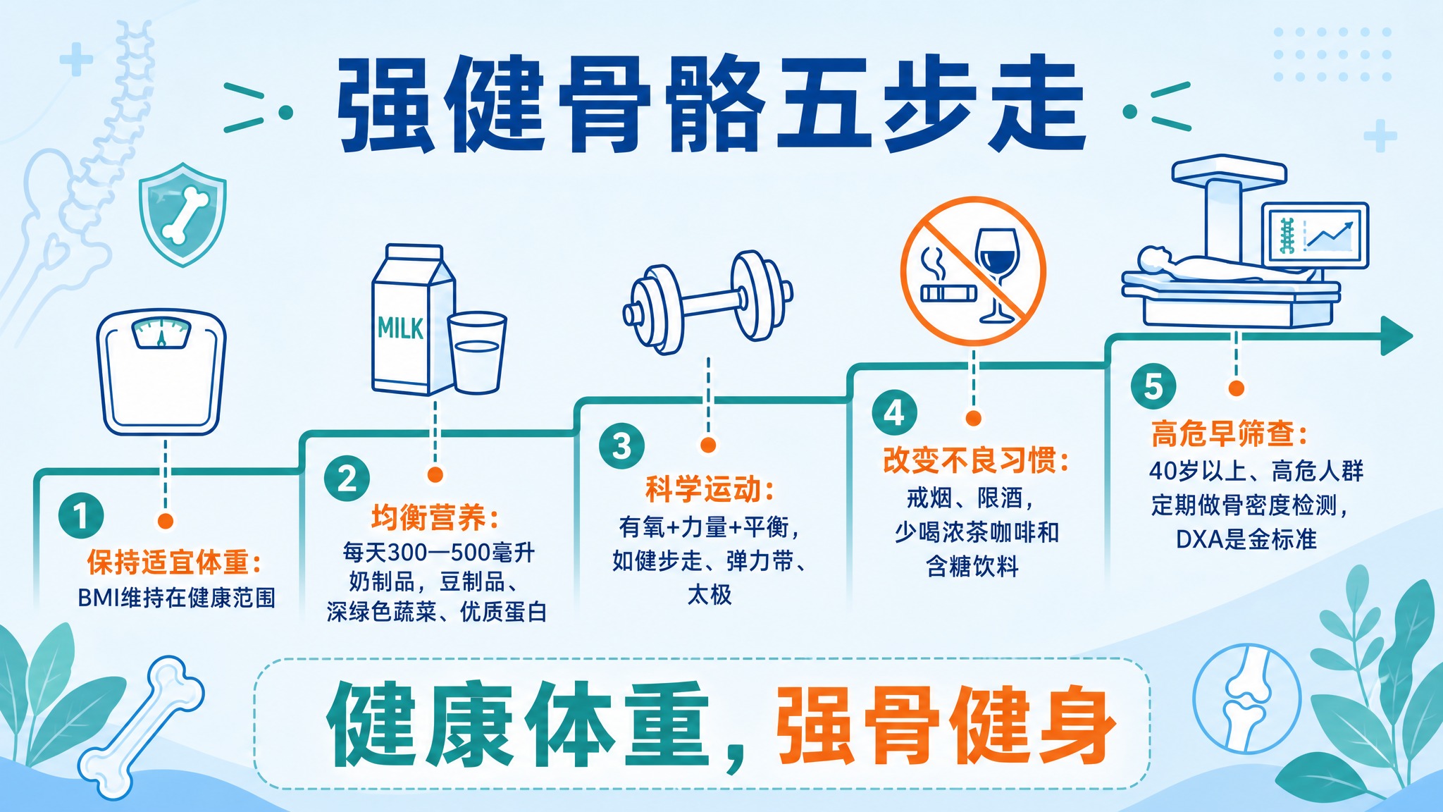 生成一张16:9横版健康科普信息图（扁平医疗插画风格，淡蓝背景… - 图片创意预览