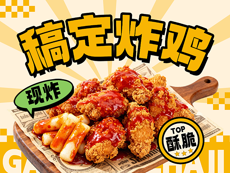 韩式炸鸡餐饮美食美团店铺头像头像设计