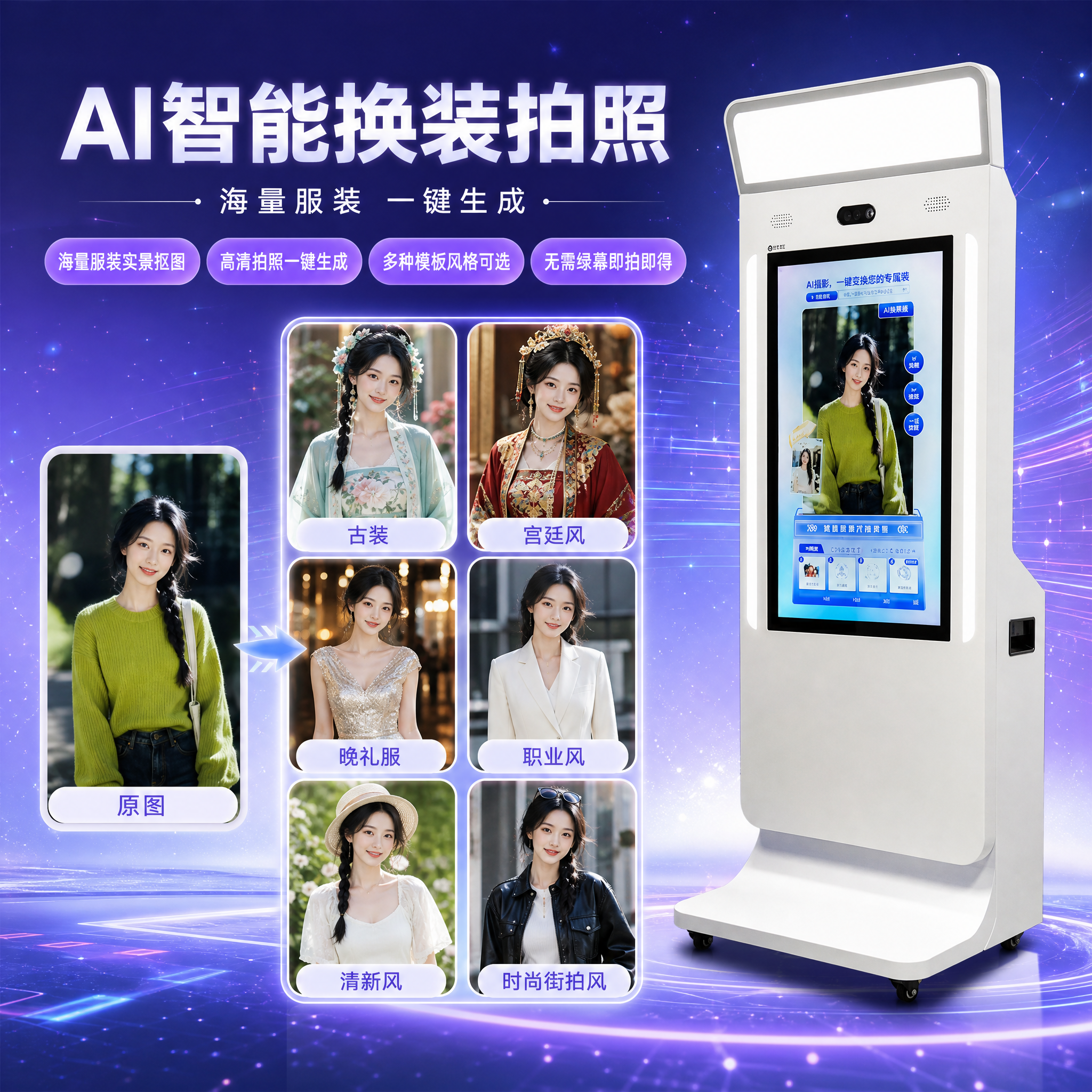 基于输入的两款AI拍照机产品图，生成淘宝电商主图第2张（核心价… - 图片创意预览