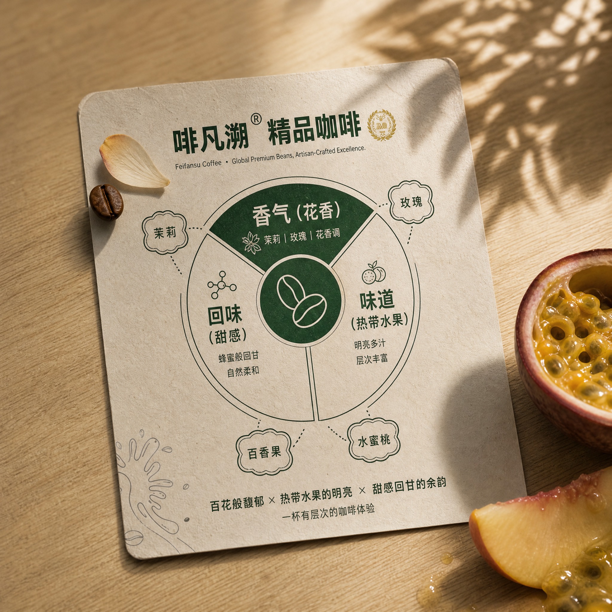 800×800电商主图，实拍+排版混合风格（像精品咖啡馆吧台卡… - 图片创意预览