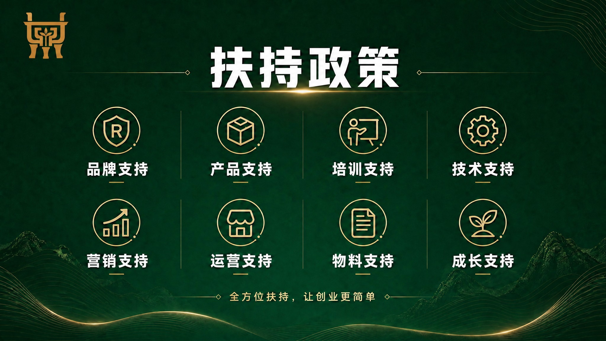 将左上角的logo替换为上传的棕色鼎形logo（图2），保持l… - 图片创意预览