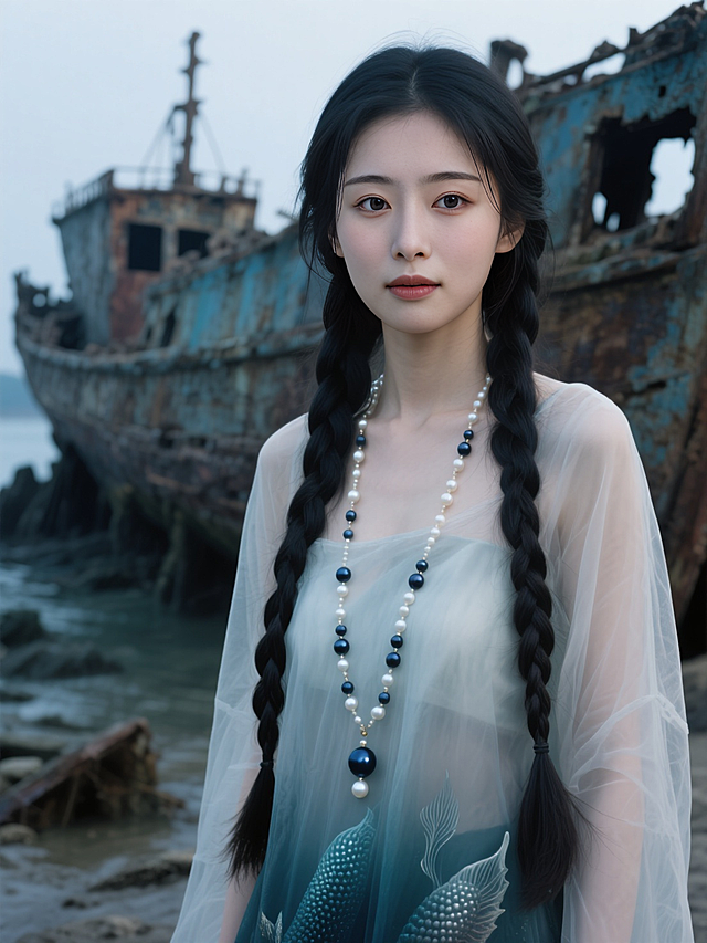 😲着鲛绡珍珠佳人现身沉船遗址！