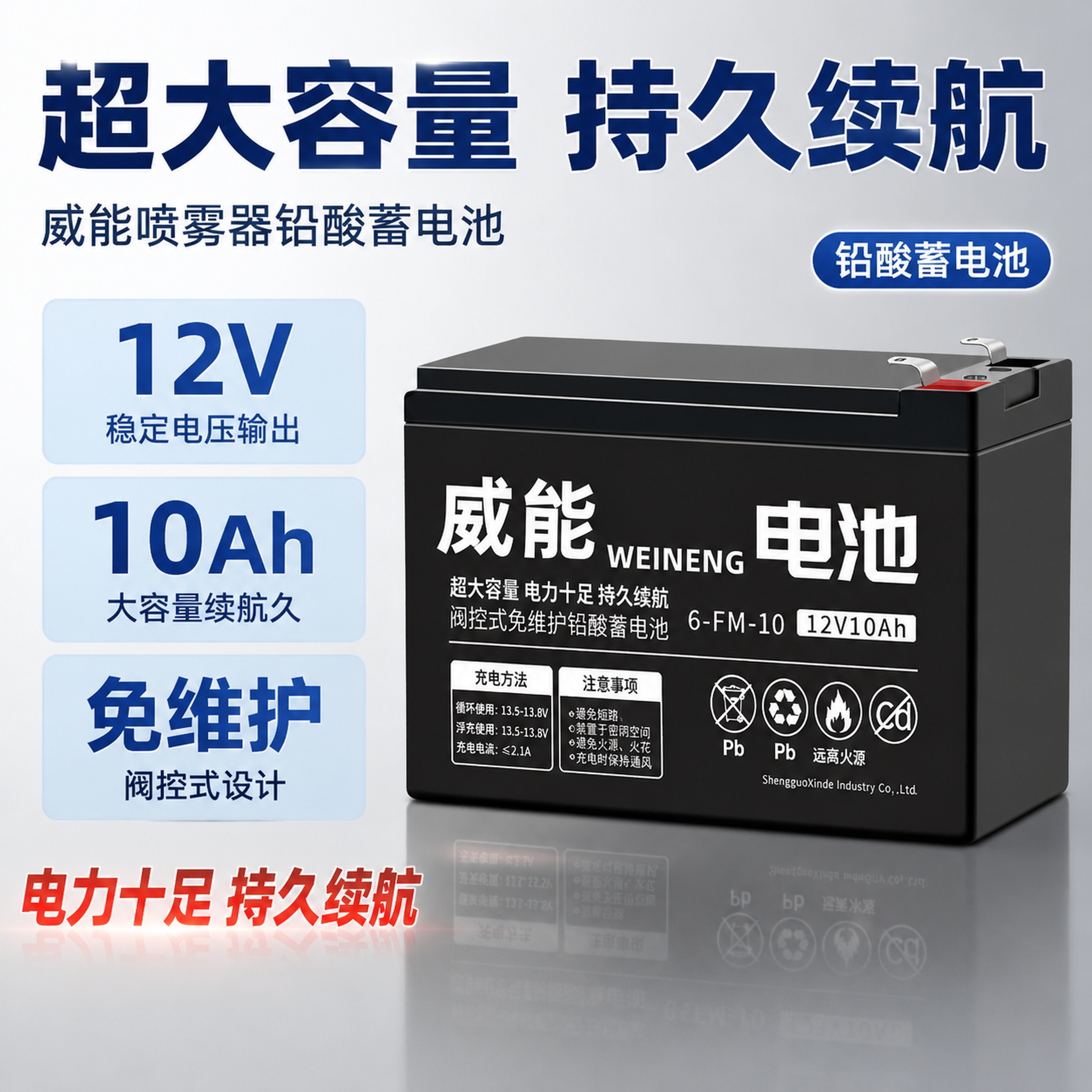 [主图-2] 威能蓄电池核心性能卖点图，持久续航大容量。 [氛… - 图片创意预览