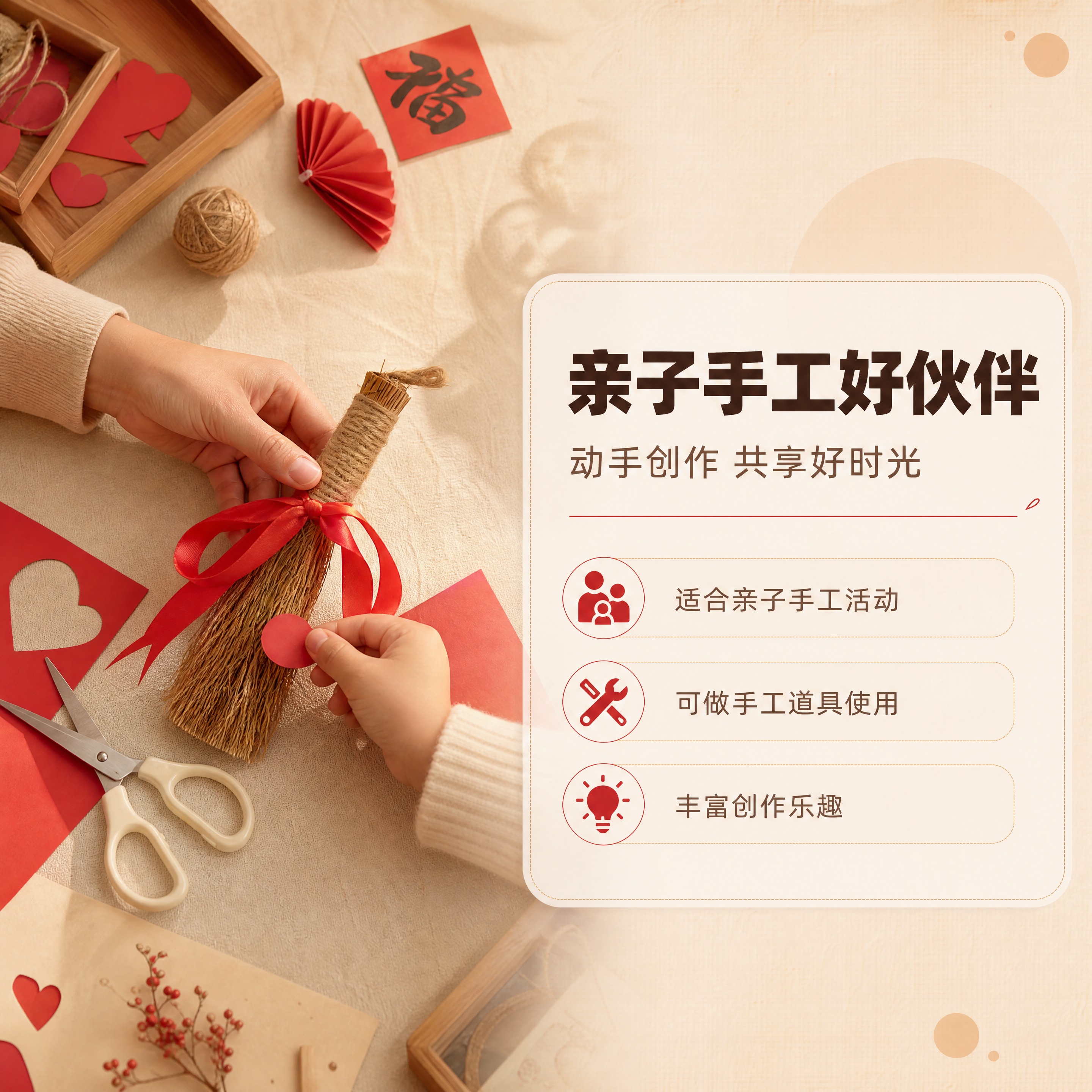 [商品] 使用【图2】稻草小毛刷捆红绳（手持款）；保留稻草材质… - 图片创意预览