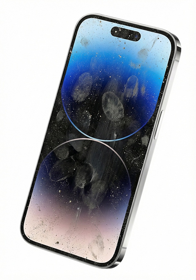 不改变原图的大小  帮我改成屏幕脏脏的感觉 上面有好多油渍 灰尘