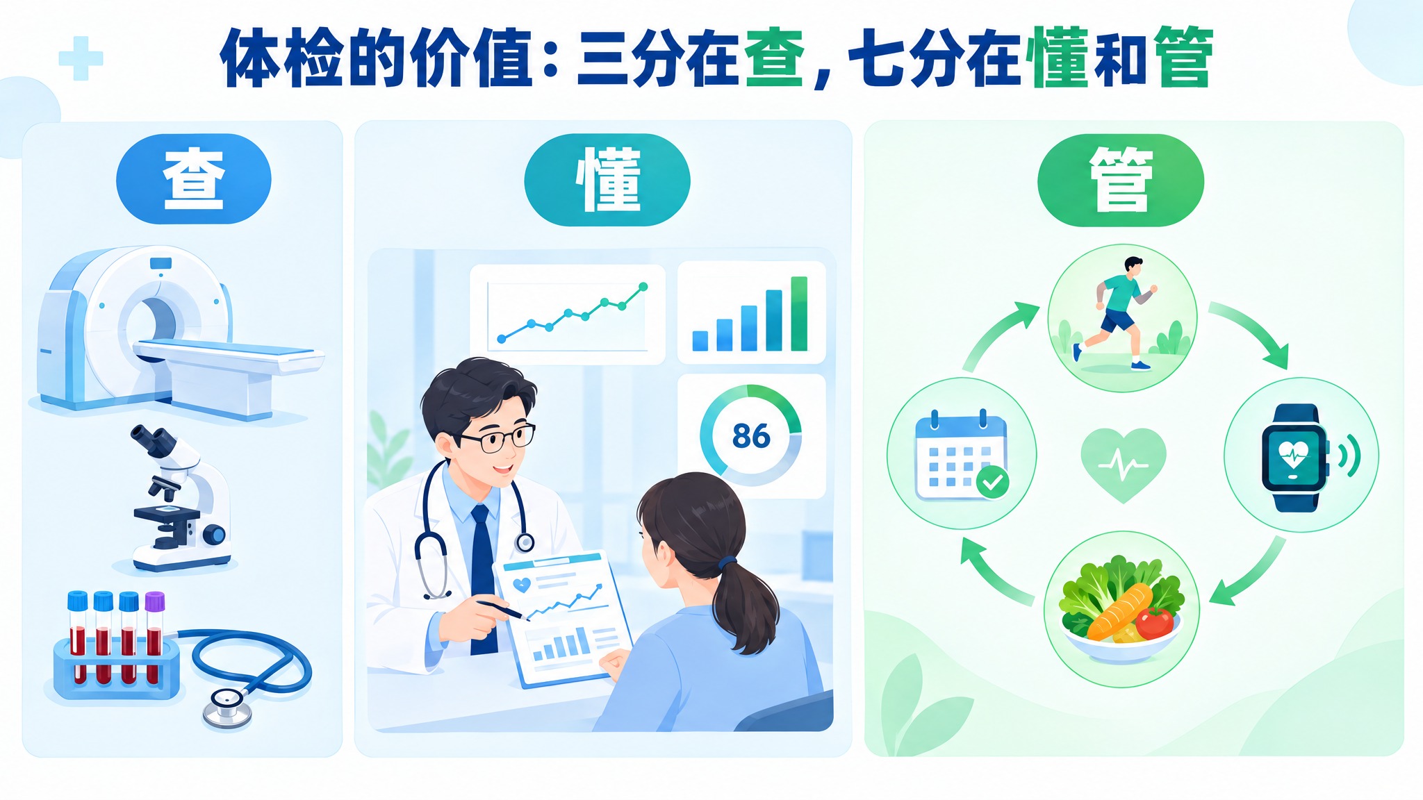 基于参考图重新设计，大幅减少文字数量，突出视觉化表达。保留三栏… - 图片创意预览