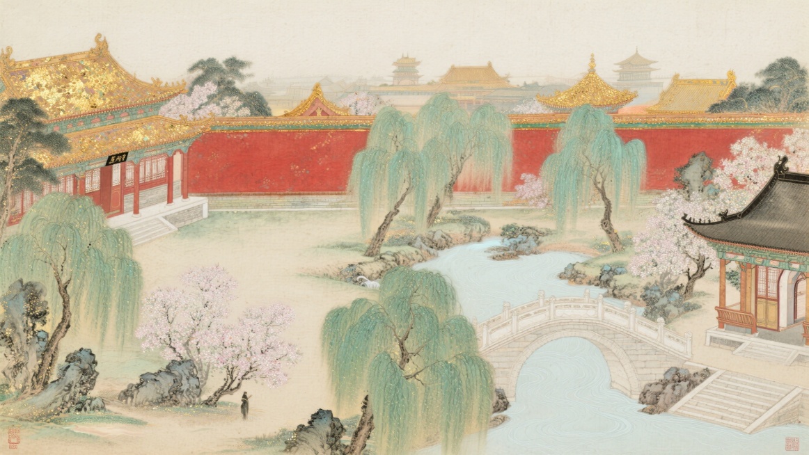 帮我生成图片：初唐四杰 AI 绘画生成方案（公众号图文专用） 整体风格统一：淡彩写意、清雅古画质感、适合公众号配图竖版 / 横版都可，不出现诗句文字，只用代表作意境作画，一人一张，共 4 张。 一、王预览效果
