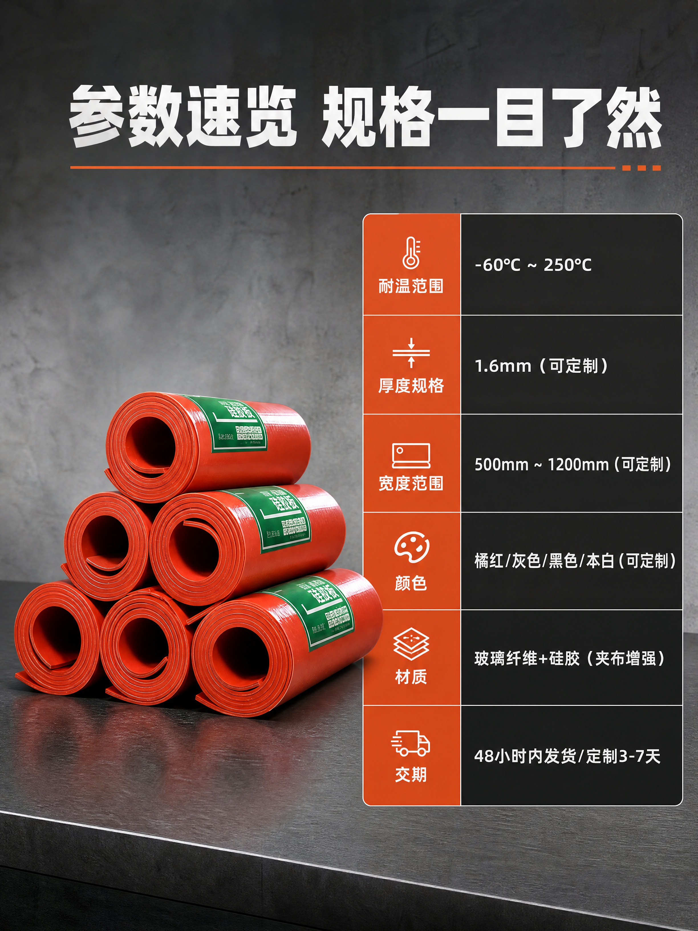 [商品] 使用【图8】橘红色硅胶板卷装金字塔堆叠产品；保留6卷… - 图片创意预览