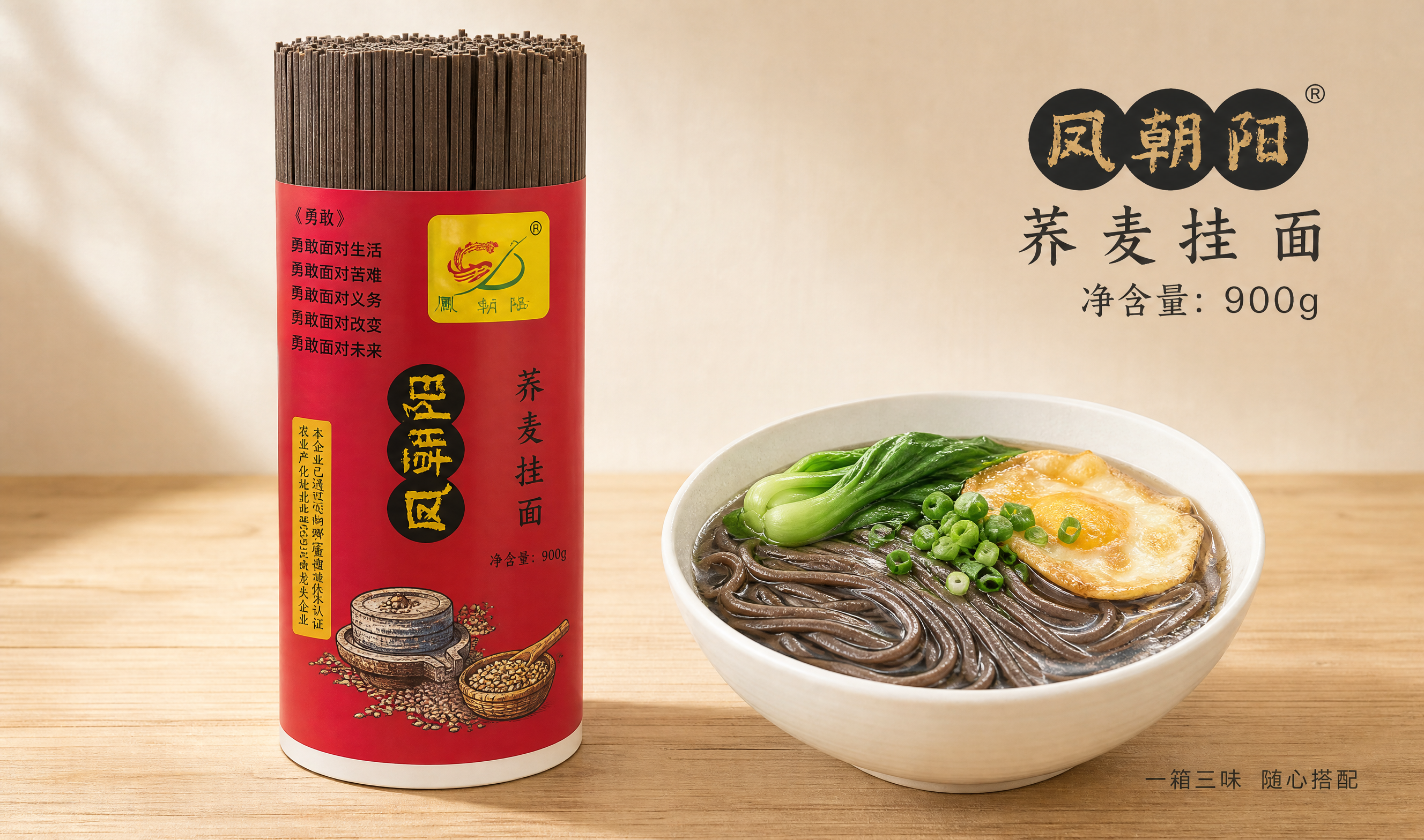 [900g-荞麦基础卡B] 淘宝/天猫详情卡：凤朝阳荞麦挂面9… - 图片创意预览