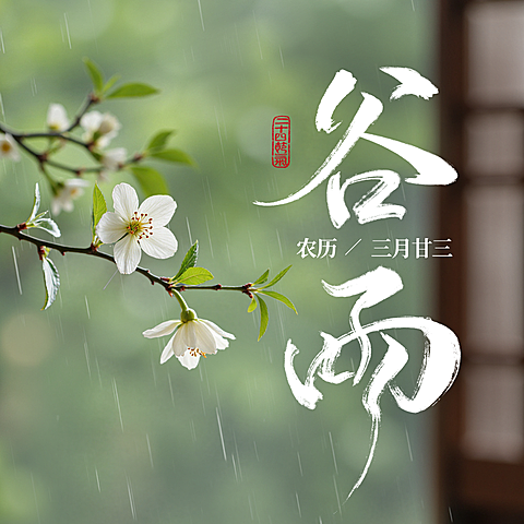 谷雨节日祝福通用实景感微信公众号次图