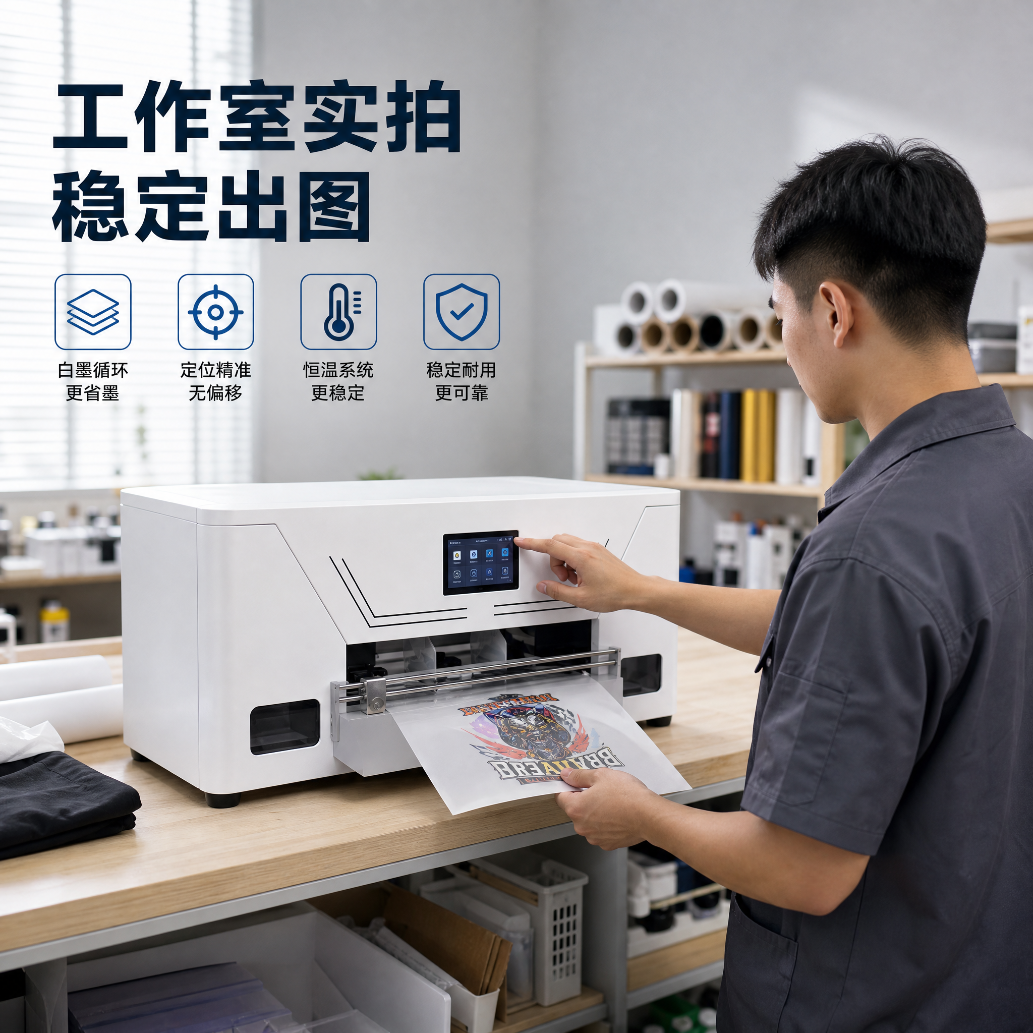 [主图-4] A3白墨烫画打印机 真实使用场景图，唯一任务：展… - 图片创意预览