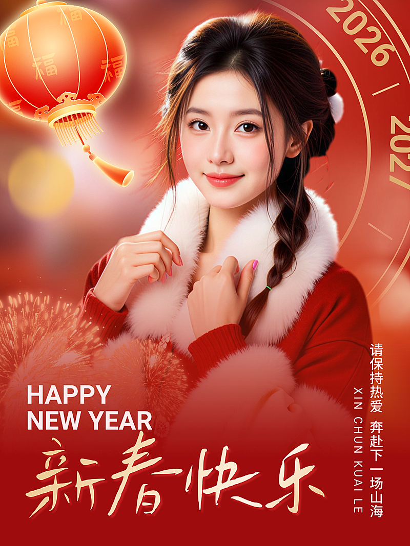除夕春节节日晒照个人通用小红书封面