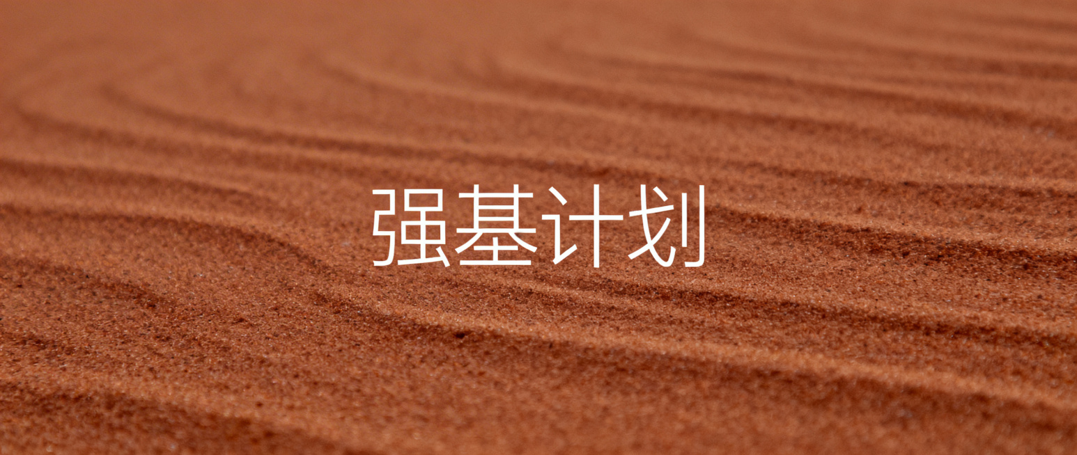 图片正中央有文字“强基计划”，无学校名称和logo，采用极简线条风格预览效果