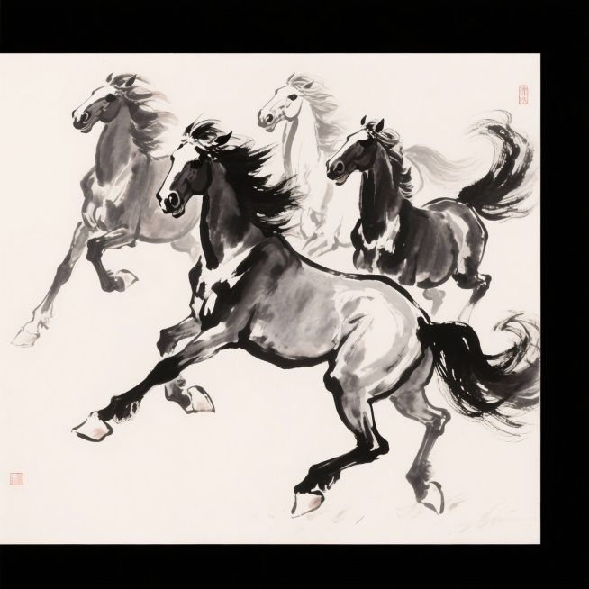 换乘徐悲鸿八骏图的风格预览效果