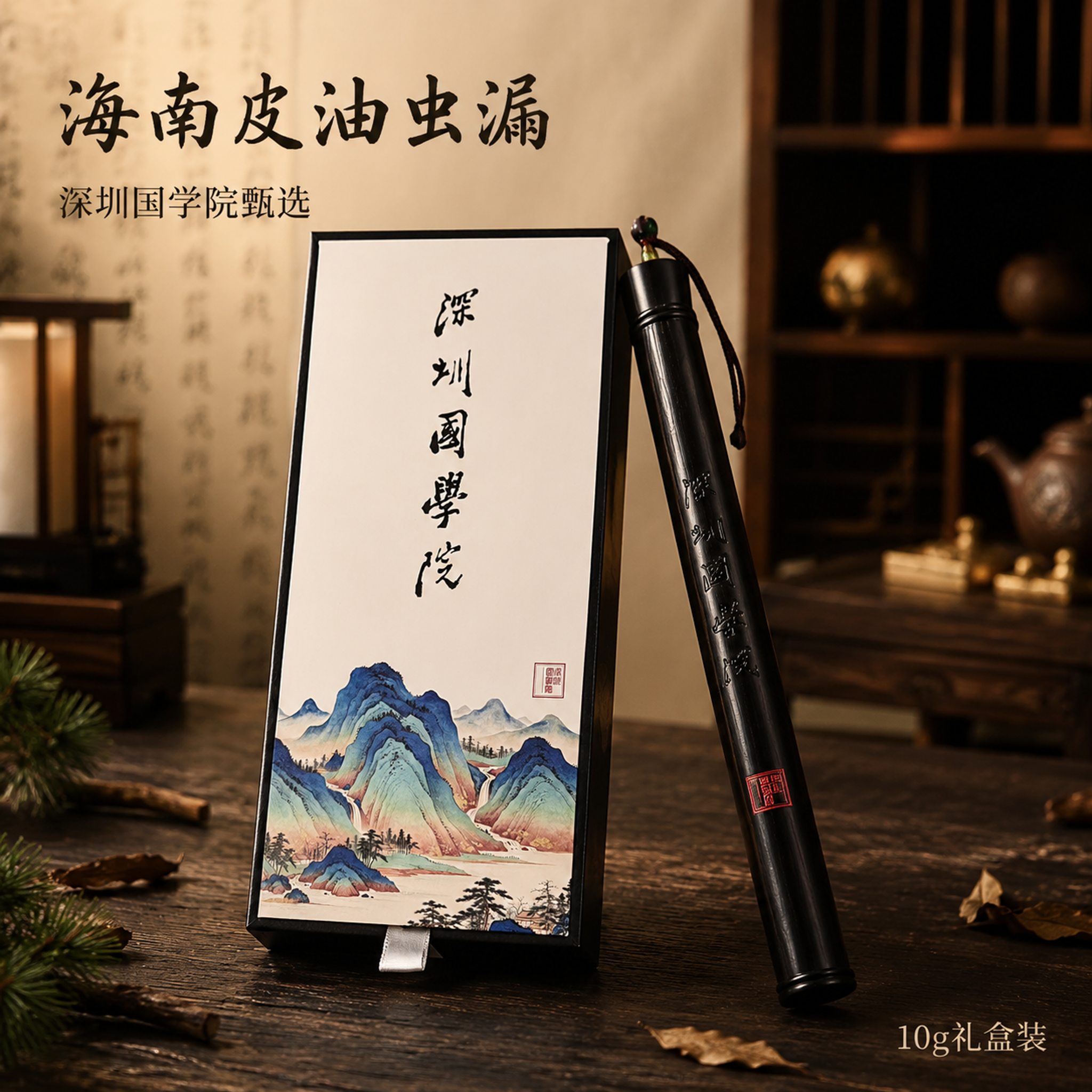 [主图-1] 海南皮油虫漏线香礼盒主图，产品全貌英雄图。本张使… - 图片创意预览