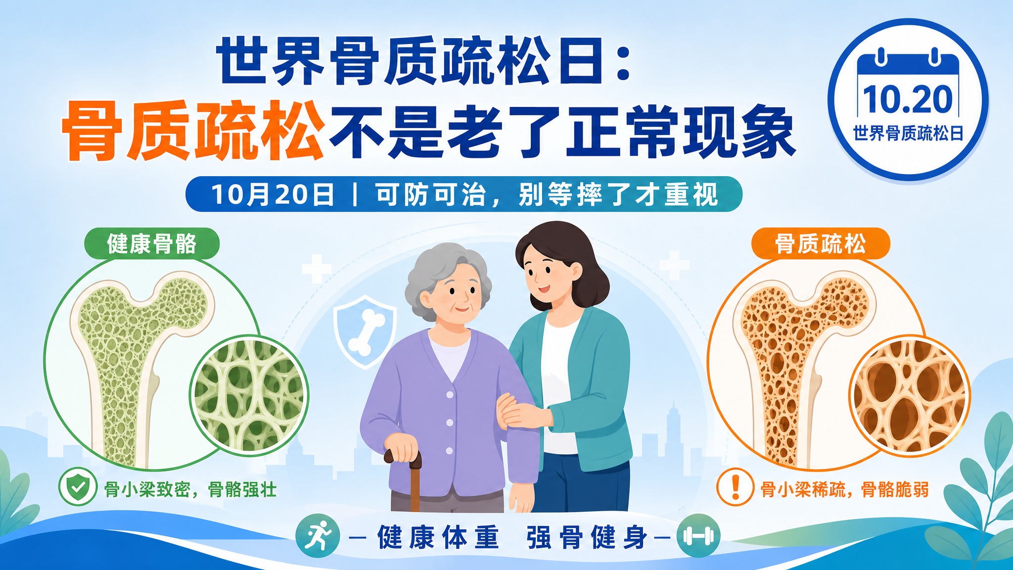生成一张16:9横版健康科普封面海报（扁平医疗插画风格，医学示… - 图片创意预览