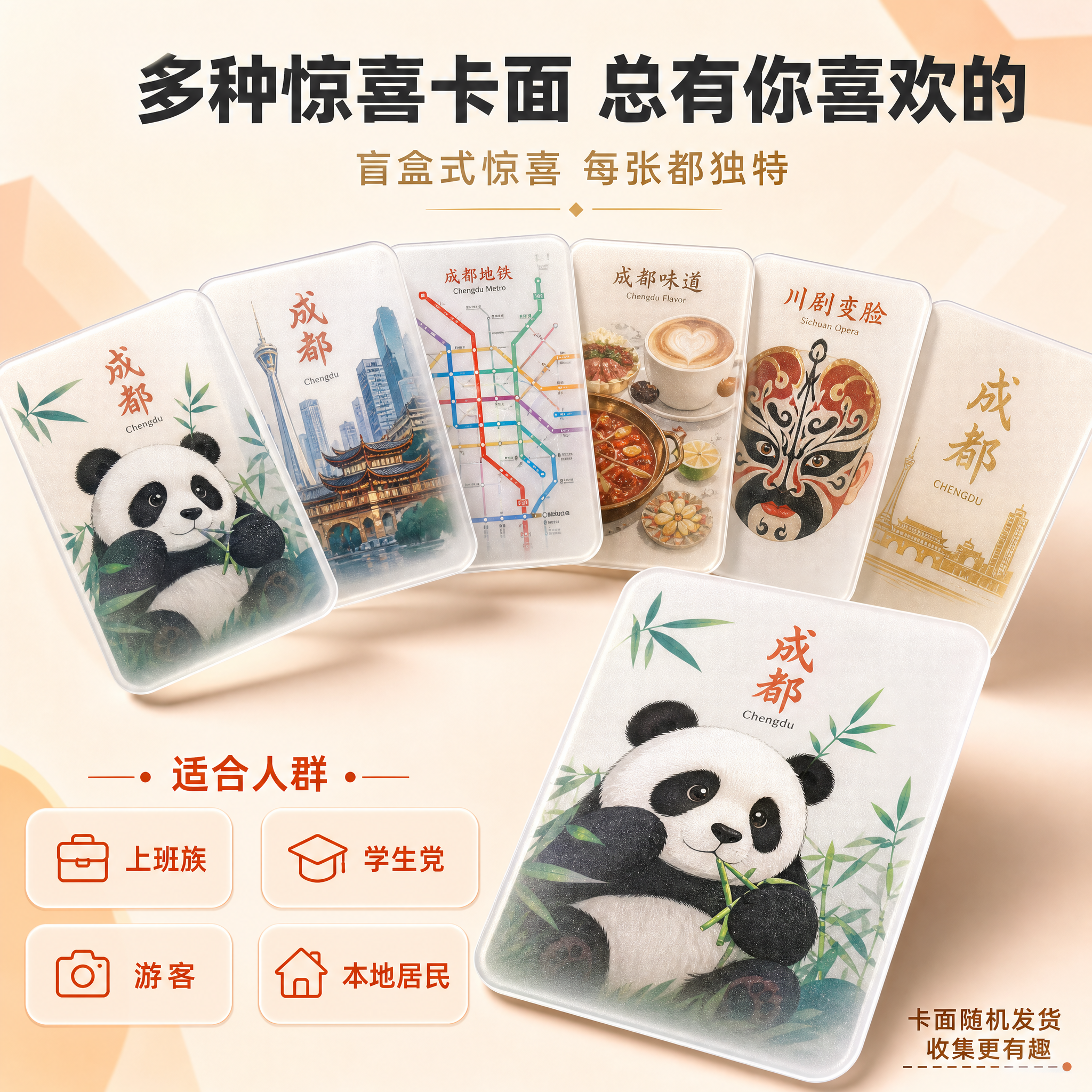 [主图-4] 多种卡面展示与适配人群，核心任务是展示惊喜卡面的… - 图片创意预览
