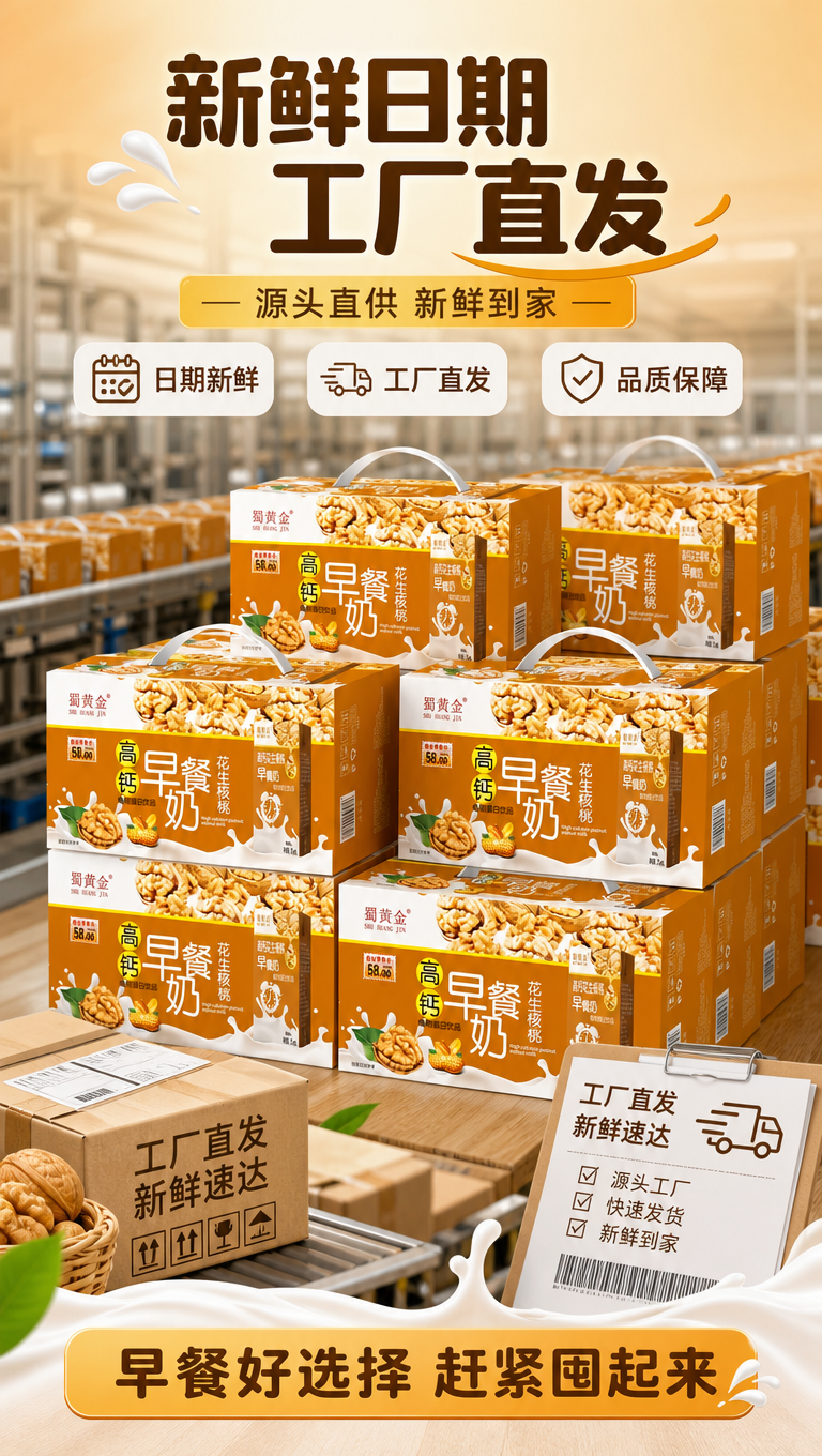 [商品] 使用【图1】蜀黄金高钙早餐奶礼盒装；保留礼盒所有外观… - 图片创意预览