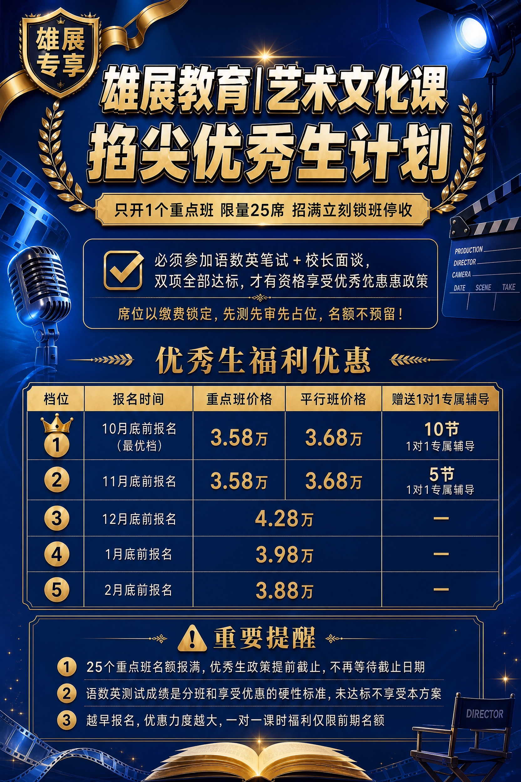在原图基础上做以下修改： 1. 整体底色更换为传媒生风格的蓝色… - 图片创意预览