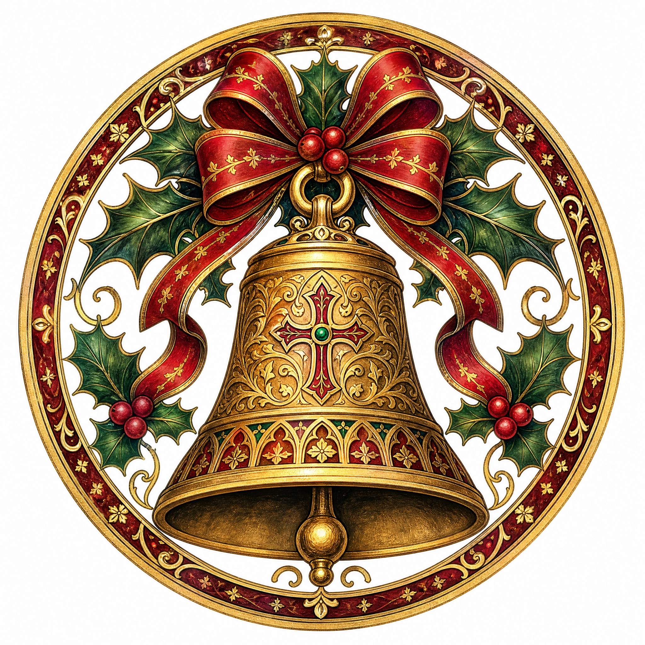 Christmas sticker, medieval ill… - 图片创意预览