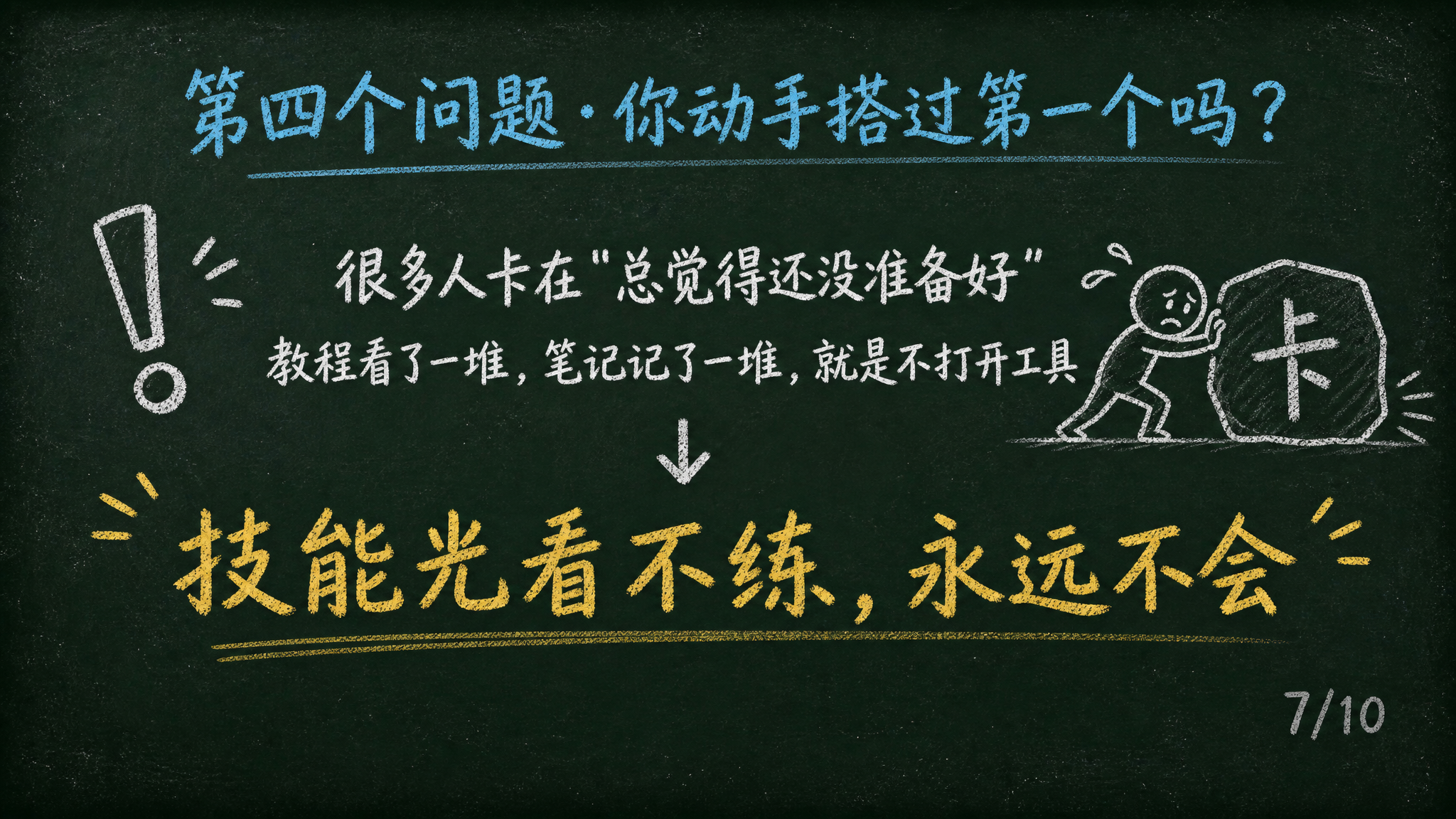 黑板报手绘风格PPT页面，16:9横屏。深墨绿复古黑板底色#1… - 图片创意预览