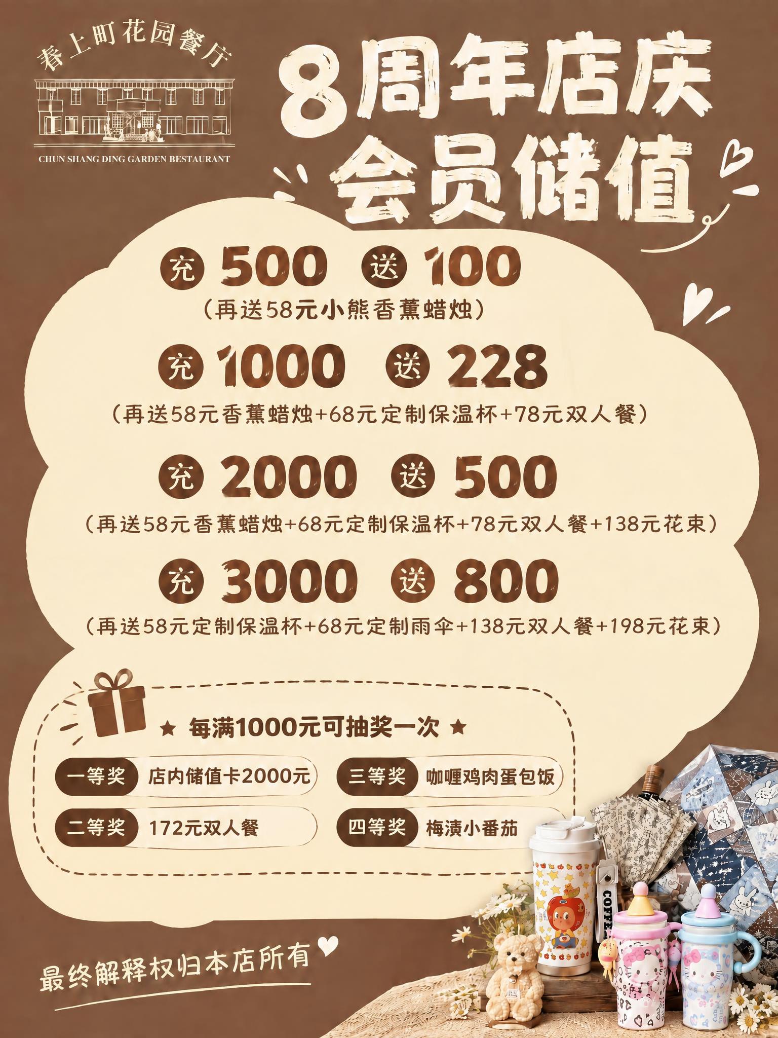 去掉海报中抽奖区域的“抽奖活动”标题文字，只保留抽奖内容：每满… - 图片创意预览