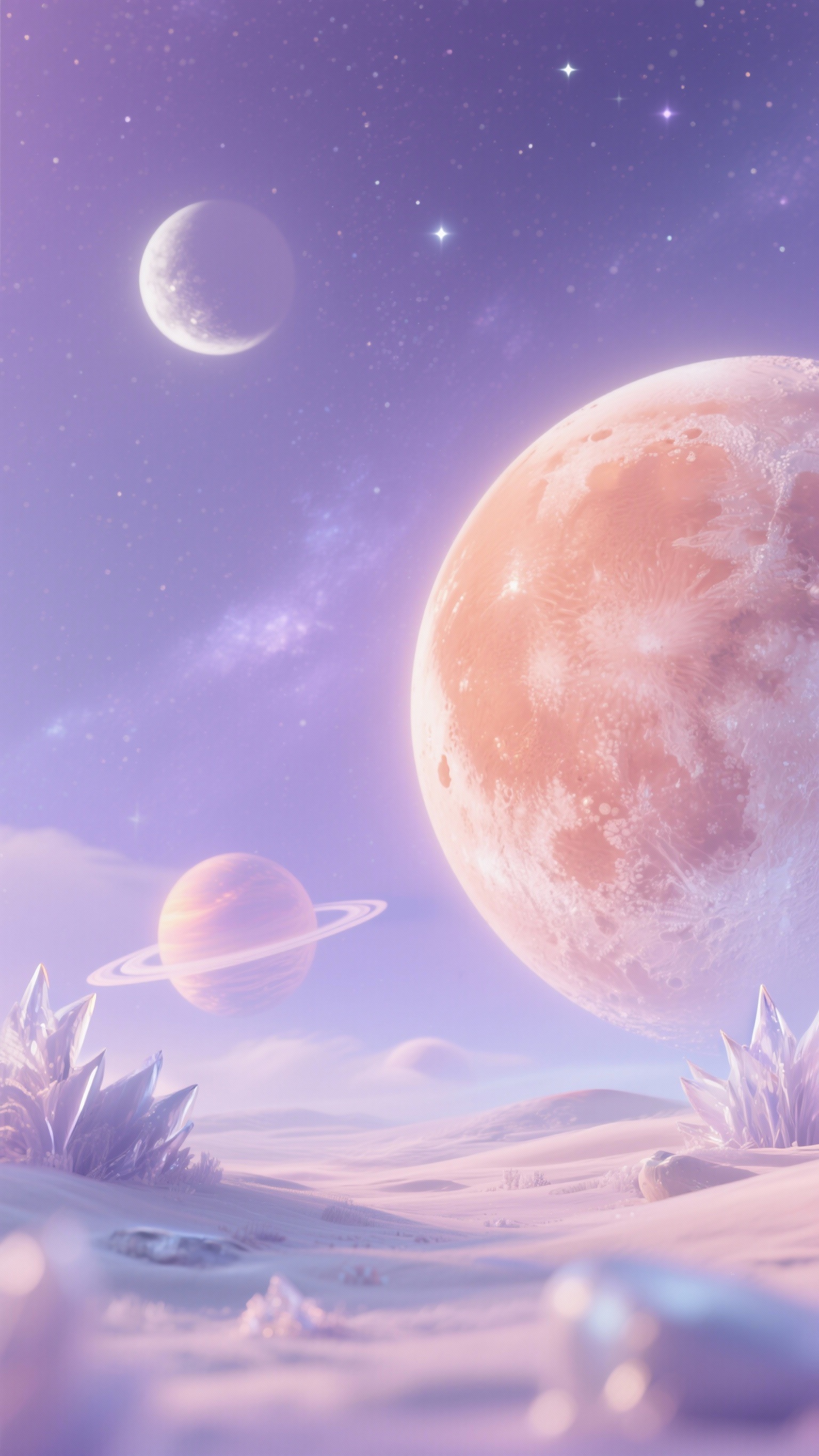 帮我生成50张关于月亮或者星球的图片 - 图片创意预览