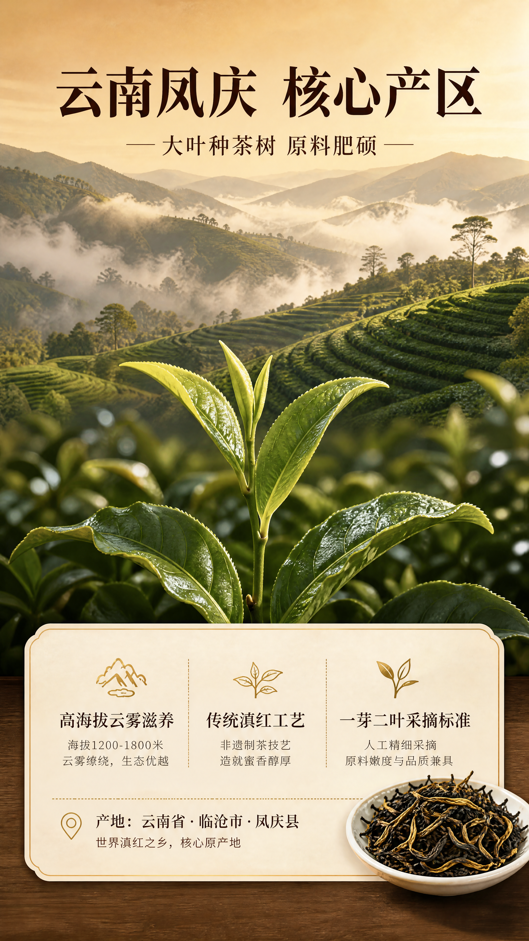 [商品] 滇红金毫红茶，原料为云南大叶种茶树鲜叶；本页为产地原… - 图片创意预览