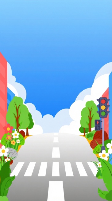 不改变原图的大小，帮我在最下面 弄一个横着的人行横道斑马线，道边上放一个红绿灯预览效果