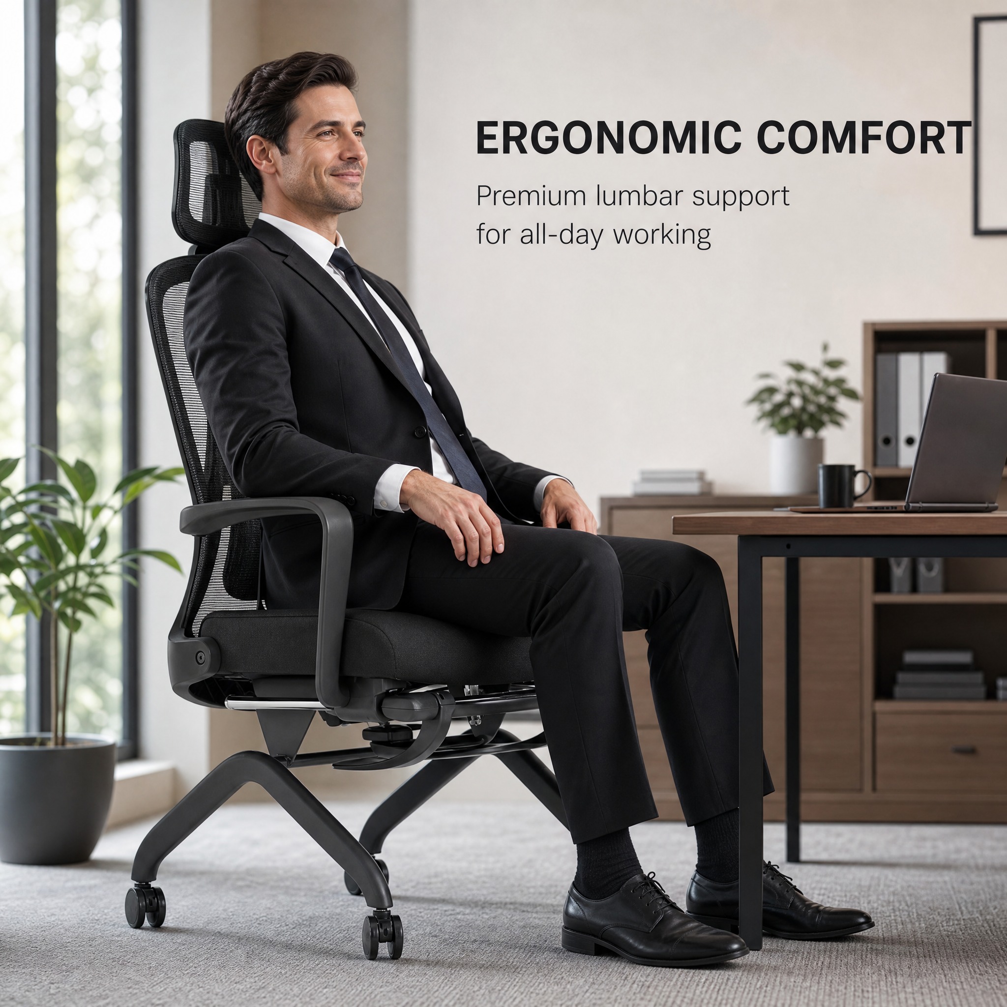 A professional business man sit… - 图片创意预览