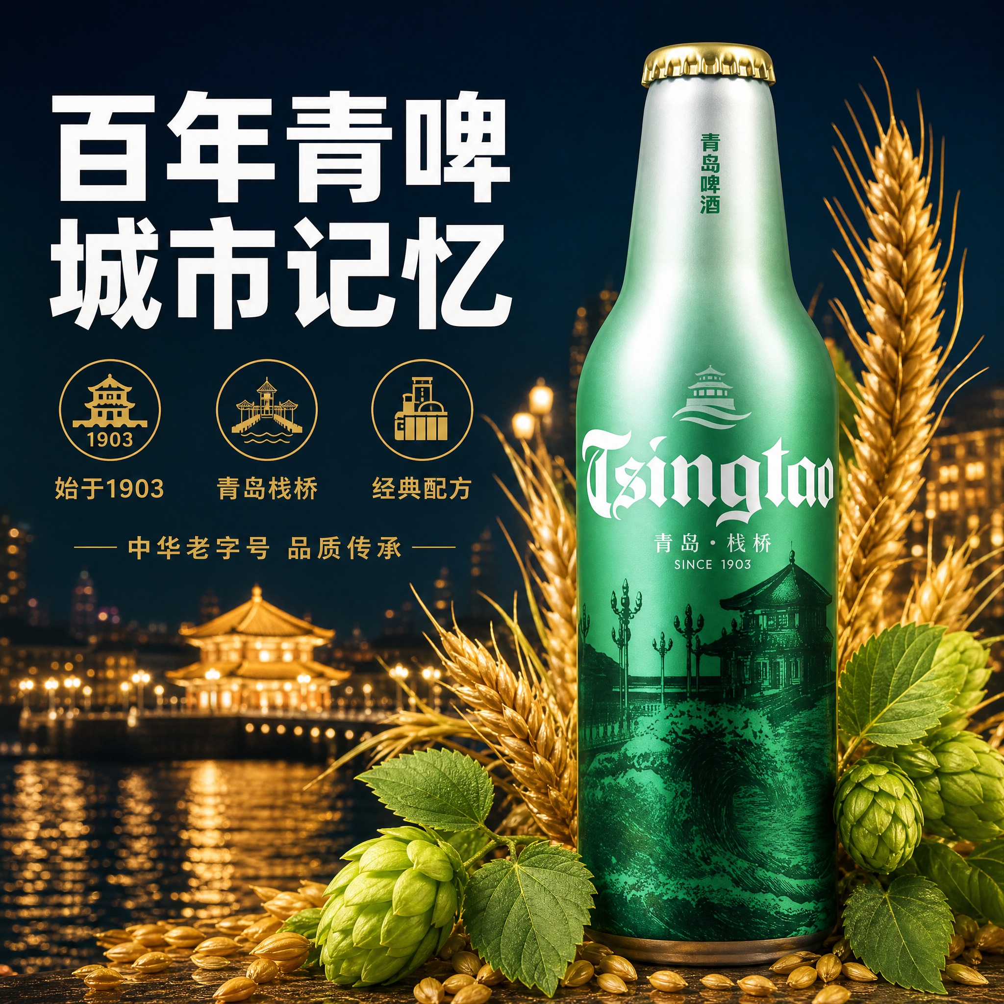 [主图-2] 核心亮点 百年工艺溯源 青岛城市文化信任图 [统… - 图片创意预览