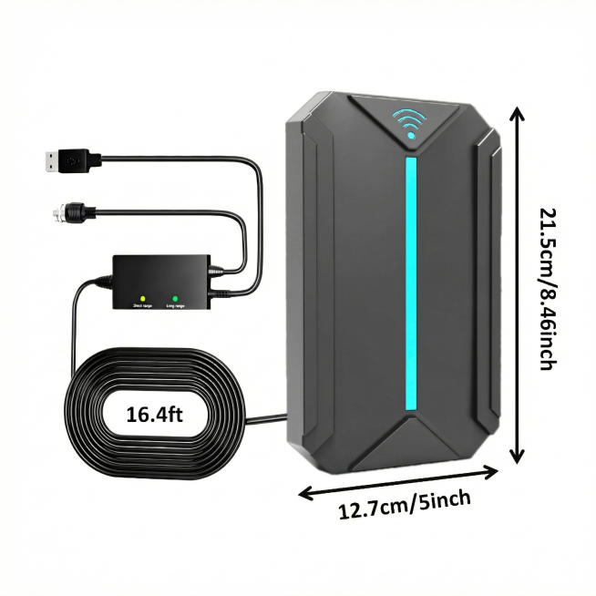 [主图 1] 信号接收器产品首图
[氛围/风格] 简约科技电商主图，专业合规
[画面元素] 商业摄影质感，光线柔和通透，产品清晰真实，画面干净高级。保持原产品外观不变，信号接收器主体居中放置，占画面8预览效果